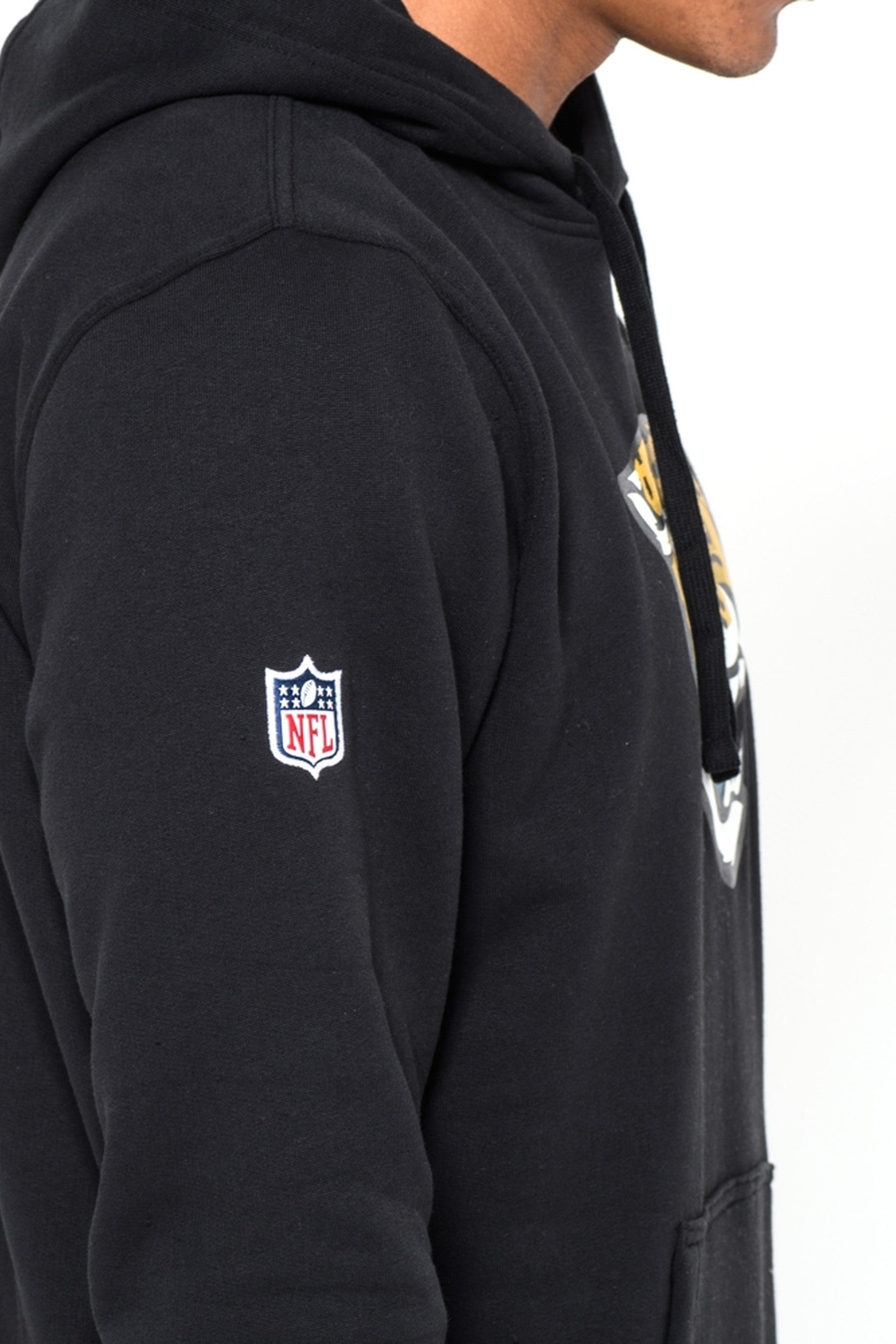 SUDADERA NEW ERA NEGRA JAGUARS TEAM LOGO PO HOODDY