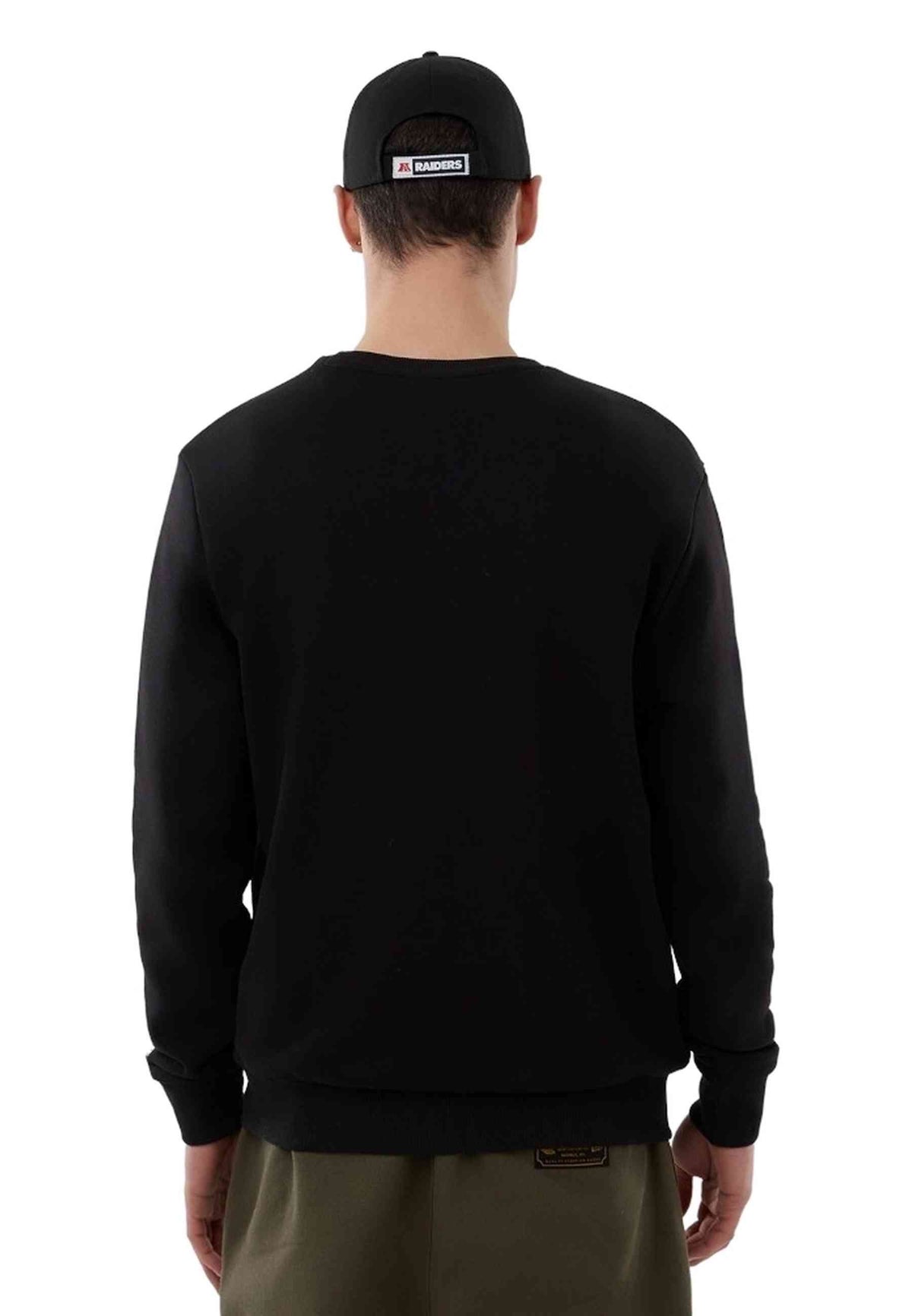 SUDADERA NEW ERA NEGRA LAS VEGAS RAIDERS CREWNECK SEWATSHIRT