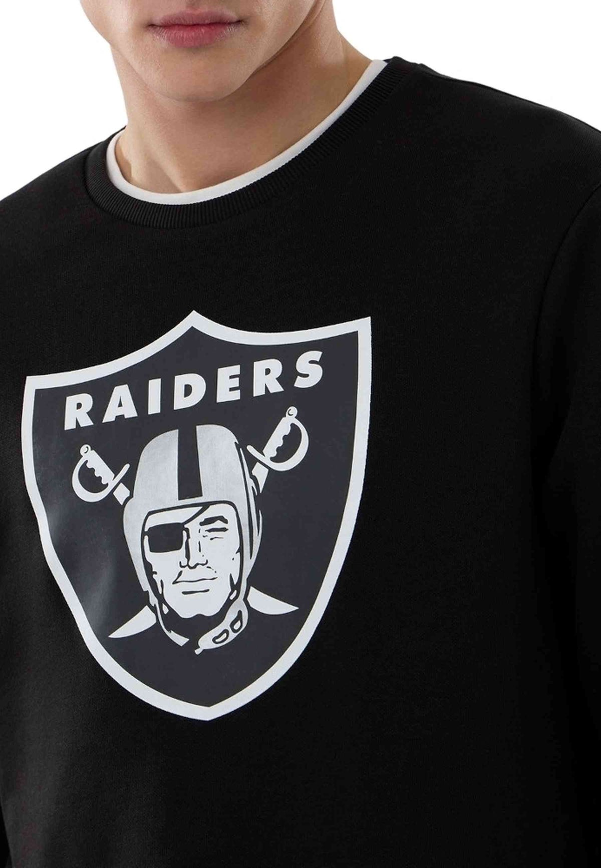 SUDADERA NEW ERA NEGRA LAS VEGAS RAIDERS CREWNECK SEWATSHIRT