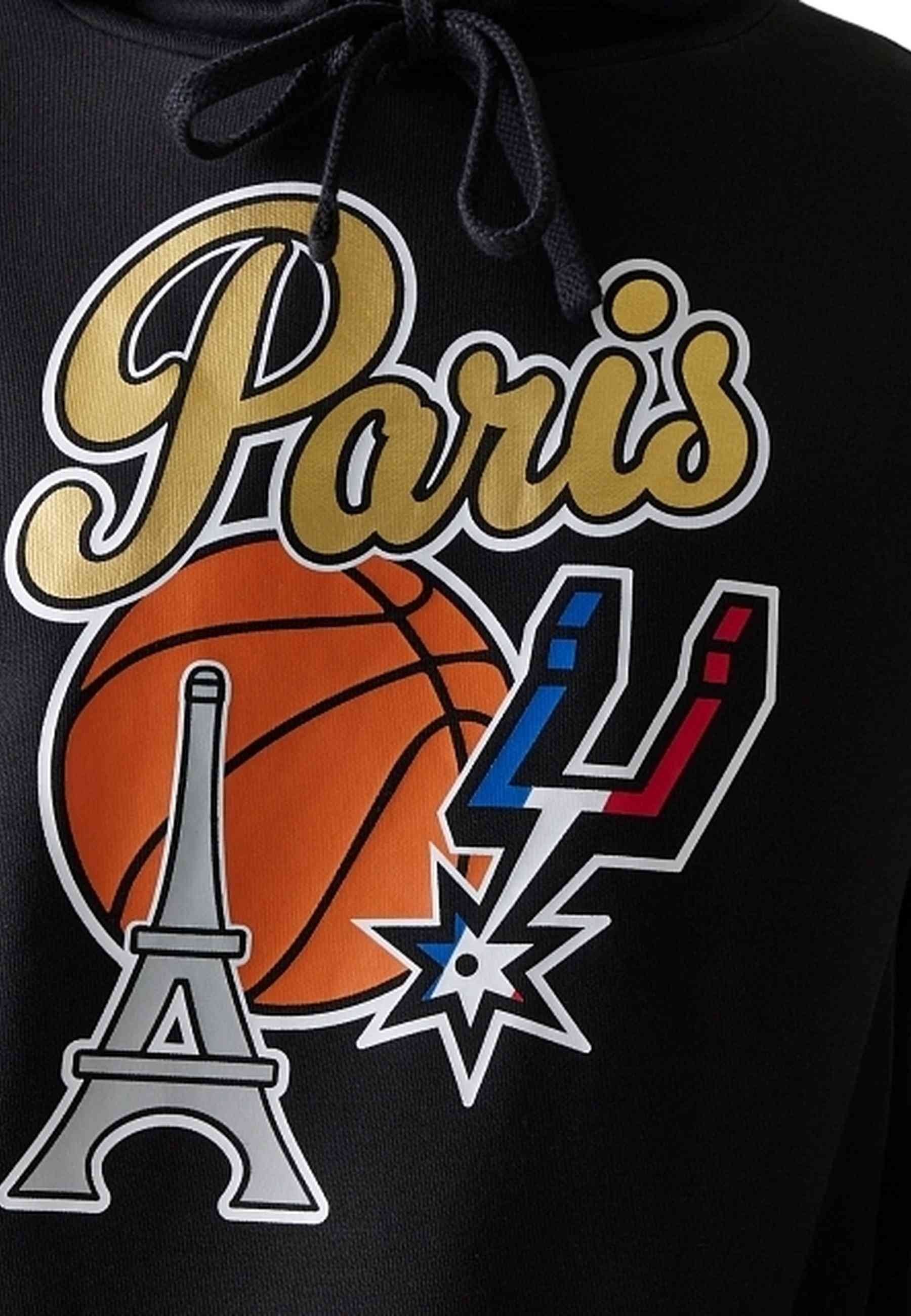 SUDADERA NEW ERA NEGRA SPURS NBA PARIS GAMES REG HOODY SAASPU
