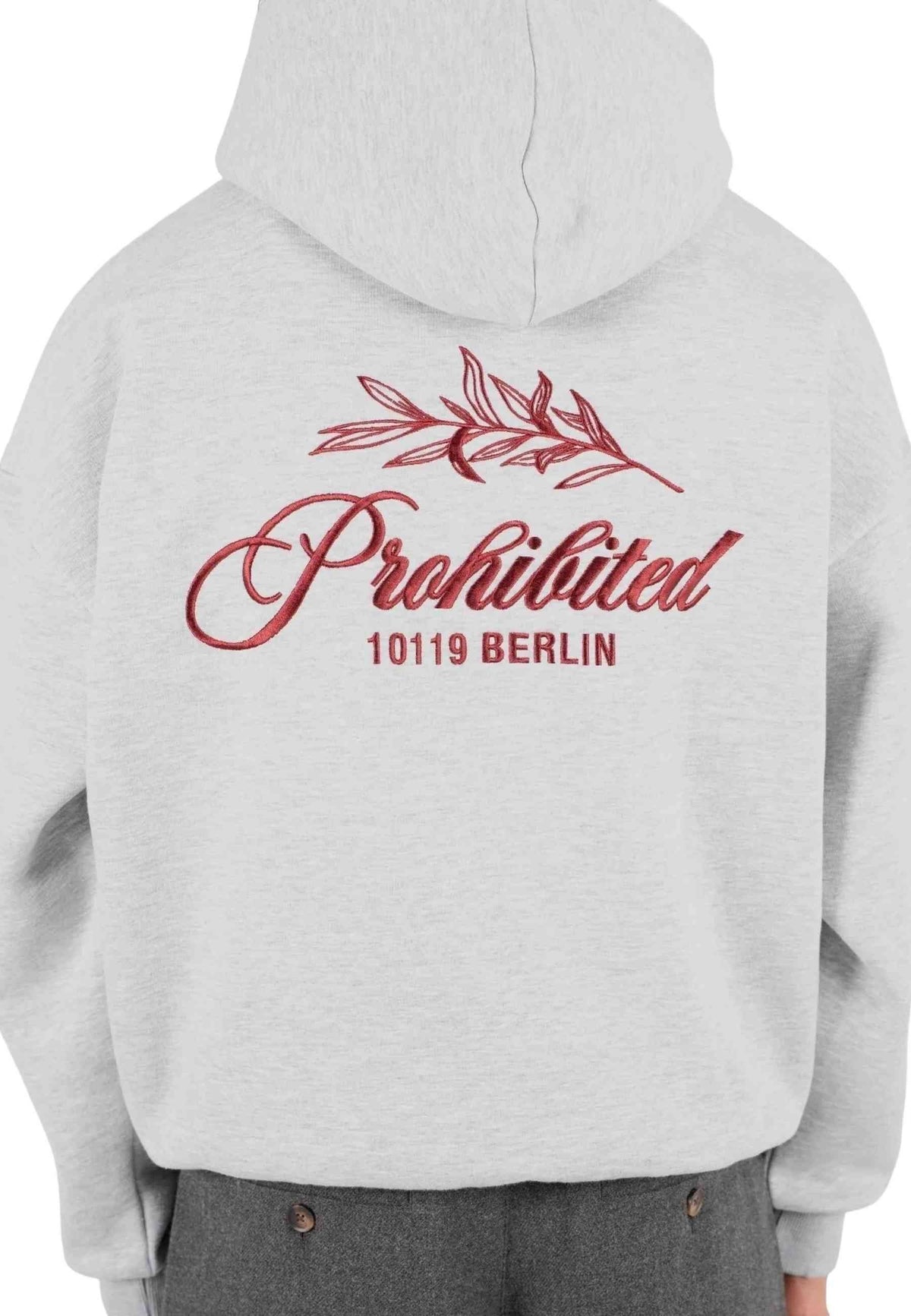 SUDADERA PROHIBITED GRIS LEAF HOODIE