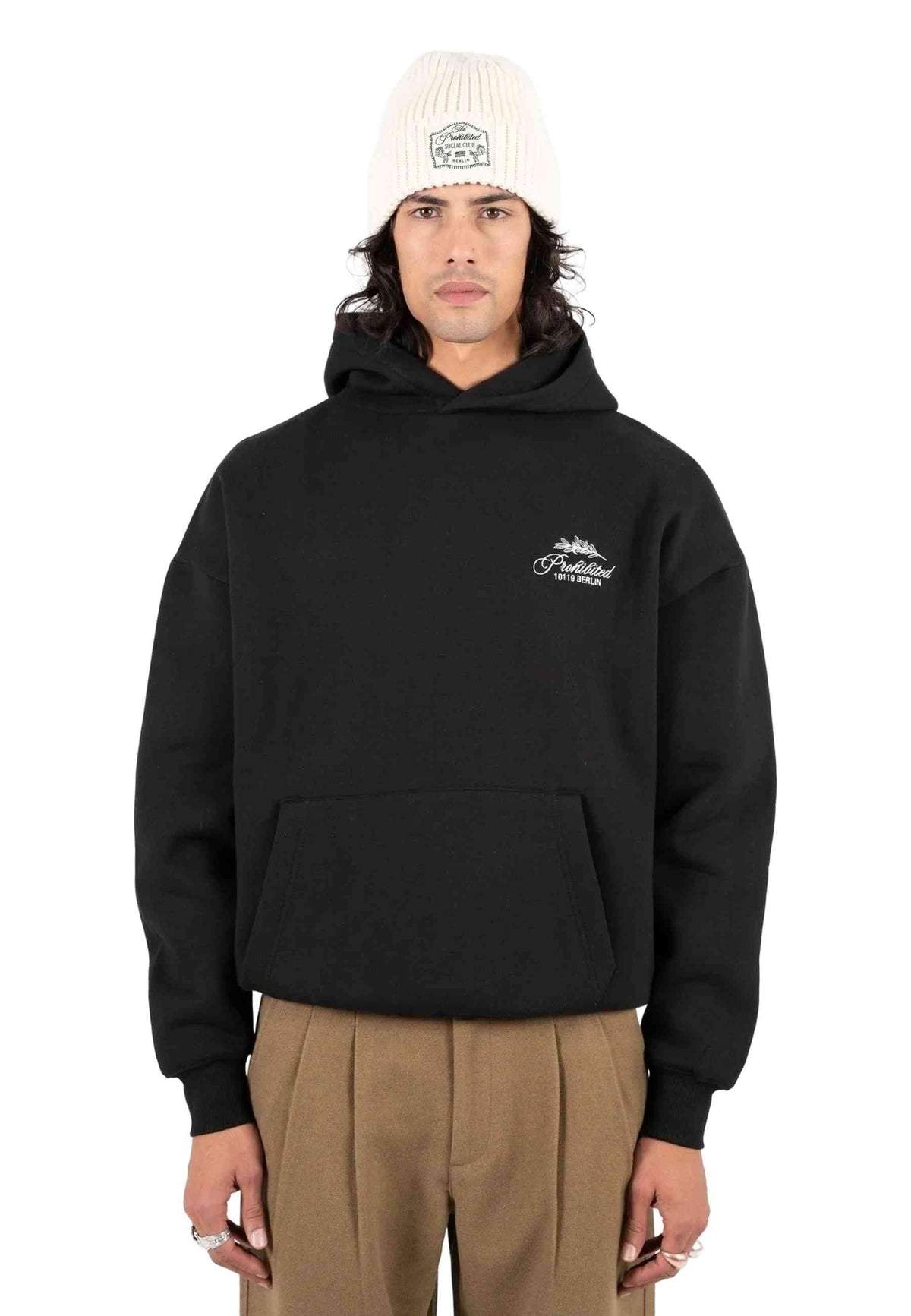 SUDADERA PROHIBITED NEGRA LEAF HOODIE