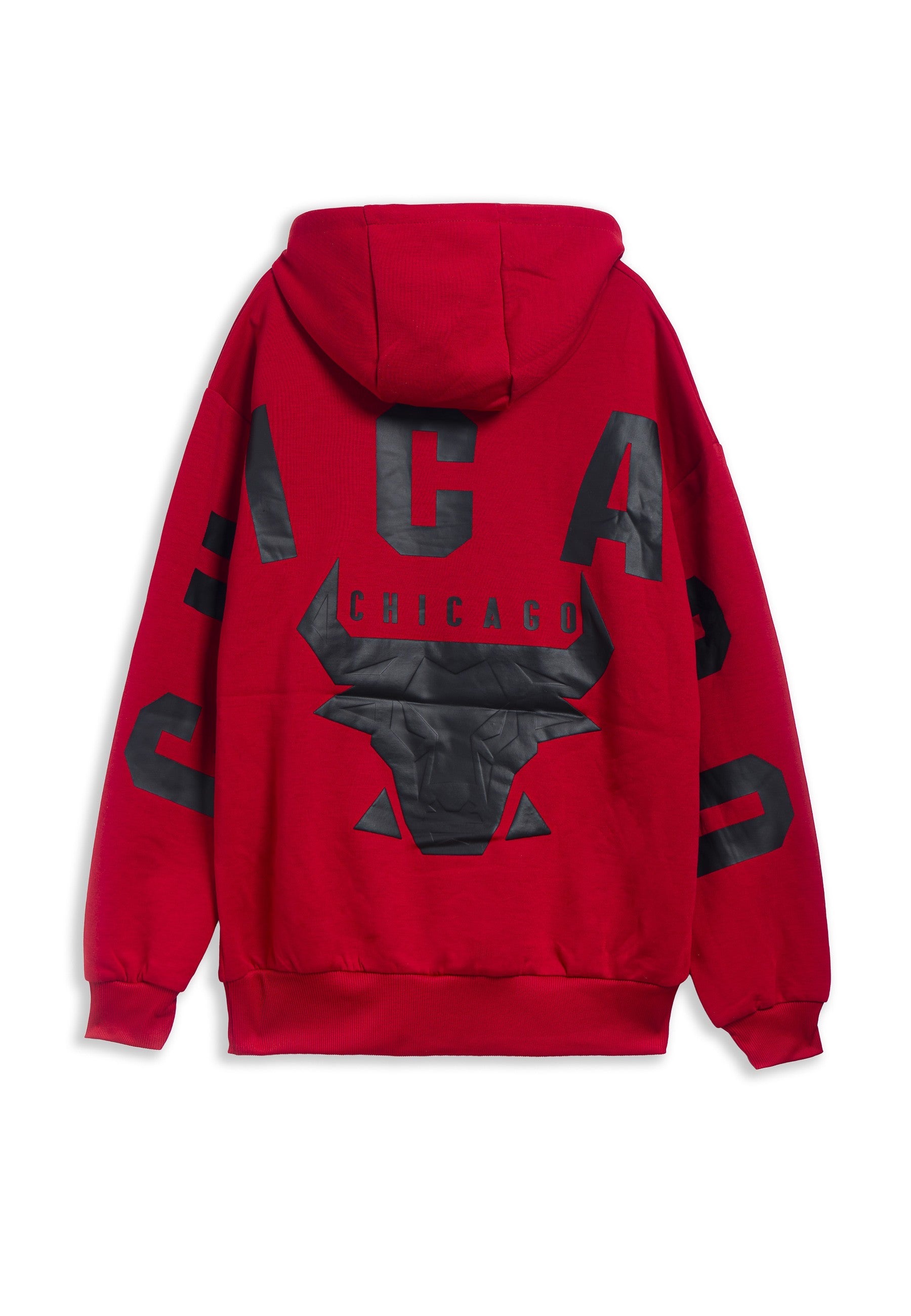 SUDADERA ROJA BULL CHICAGO HOODIE