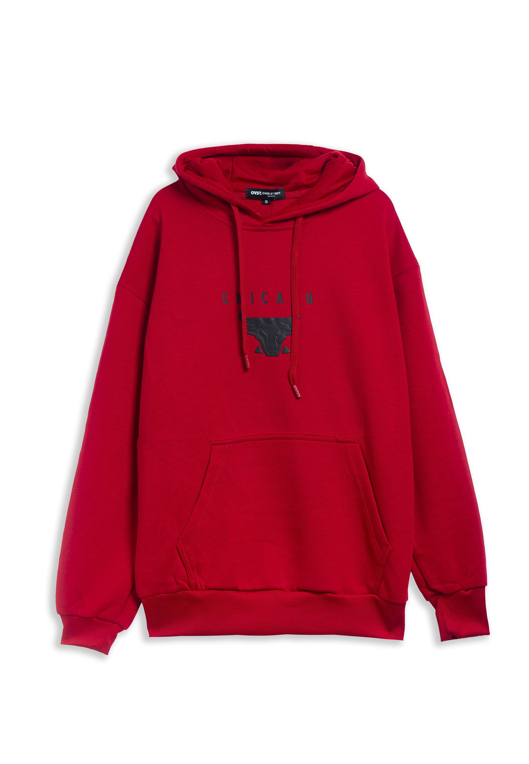 SUDADERA ROJA BULL CHICAGO HOODIE