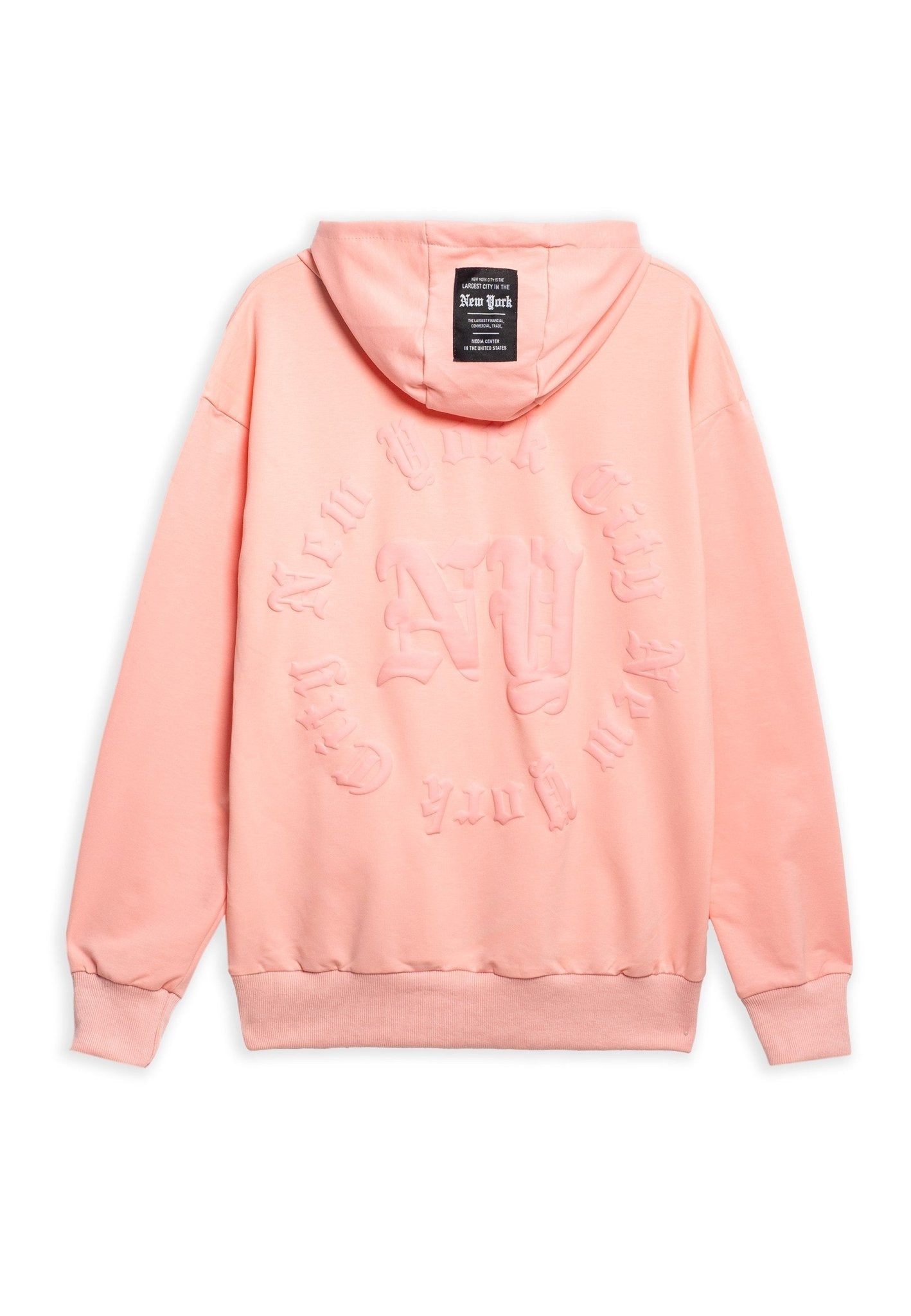 SUDADERA ROSA NY FLOCKED HOODIE - AREA ZERO
