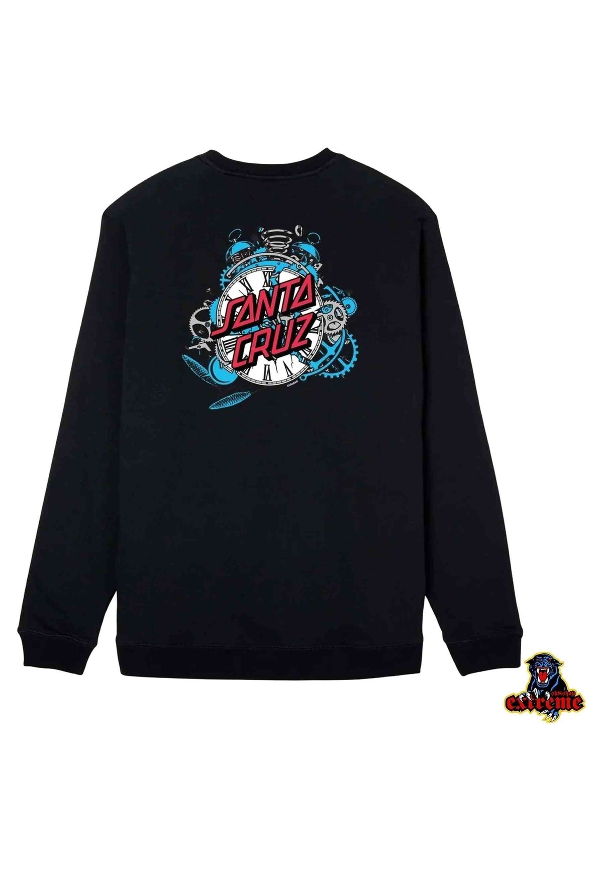 SUDADERA SANTA CRUZ NEGRA GRABKE EXPLODING DOT CREWNECK