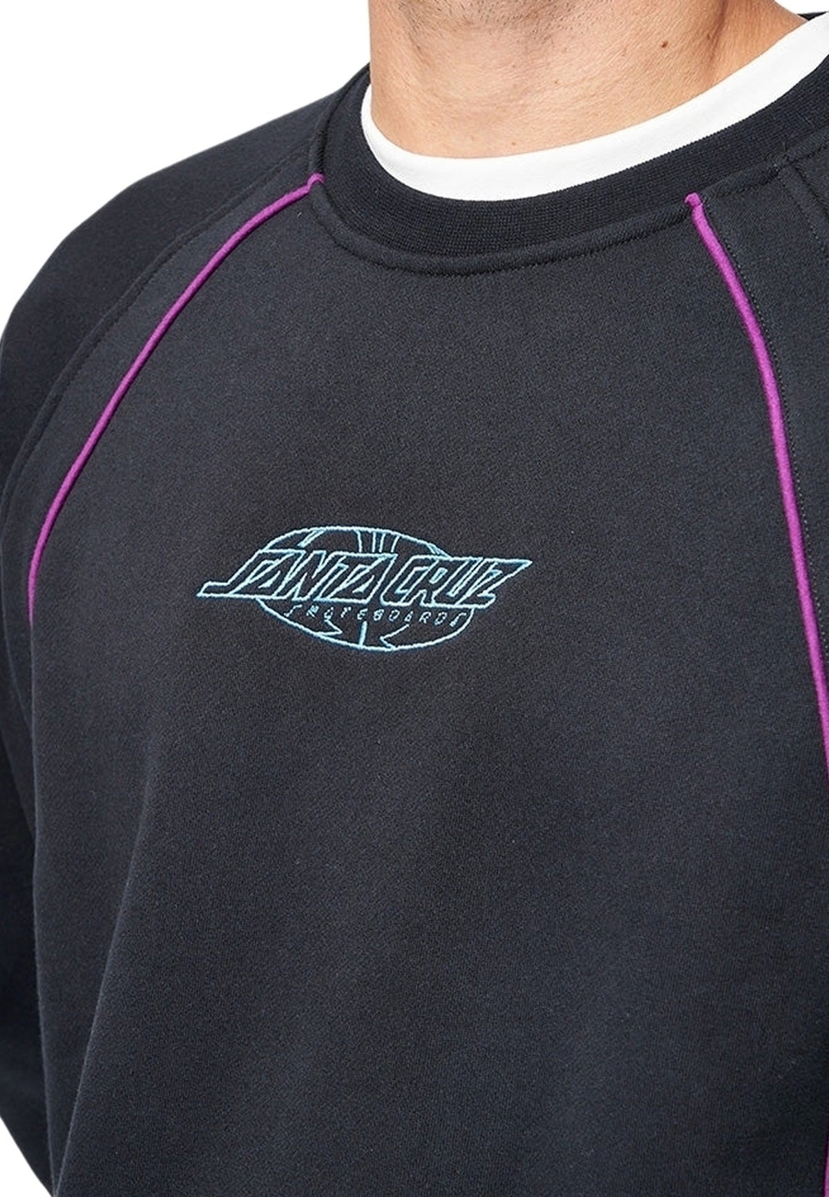 SUDADERA SANTA CRUZ NEGRA PINSTRIPE CREWNECK