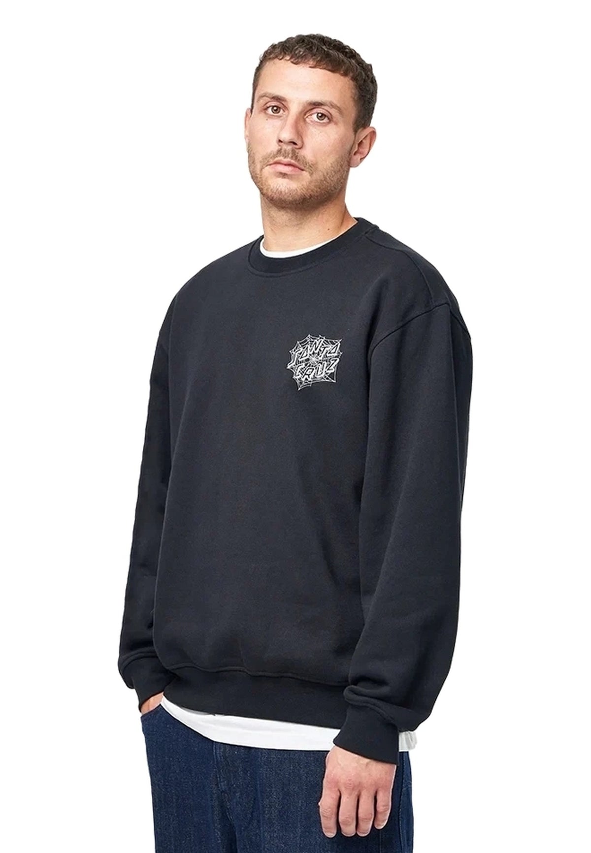 SUDADERA SANTA CRUZ NEGRA WEB CREWNECK