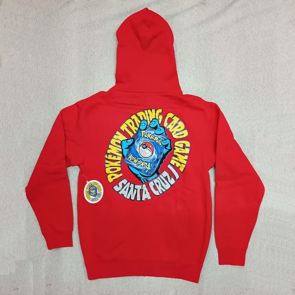SUDADERA SANTA CRUZ X POKEMON ROJA TCG HAND ZIP HOODES SWEATSHIRT