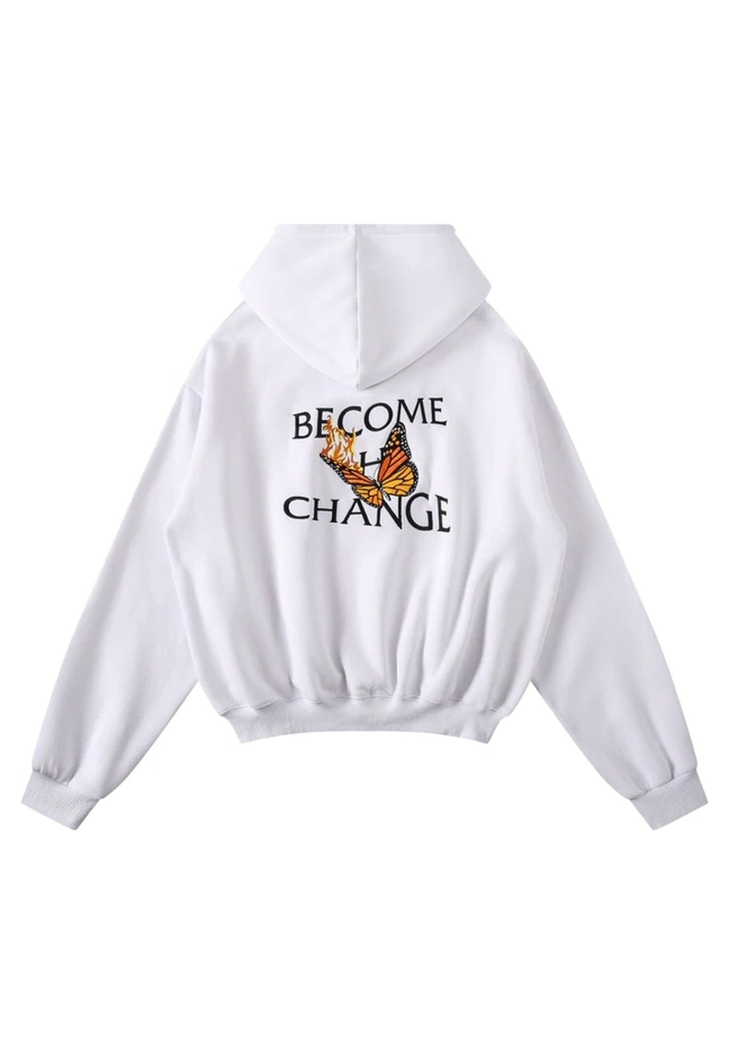 SUDADERA TRIKKO BLANCA BECOME THE CHANGE HOODIE - AREA ZERO