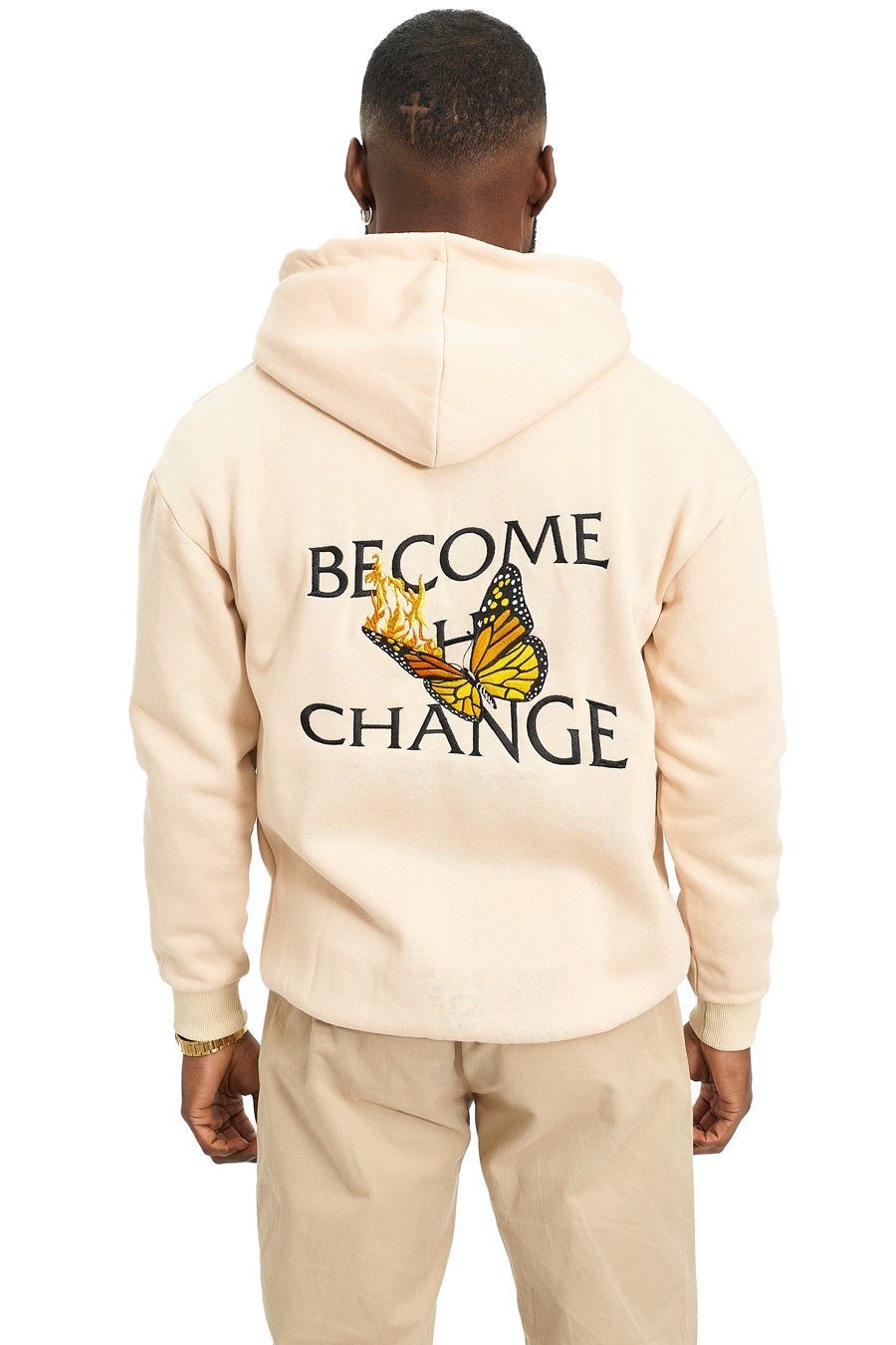SUDADERA TRIKKO TOSTADA BECOME THE CHANGE HOODIE - AREA ZERO