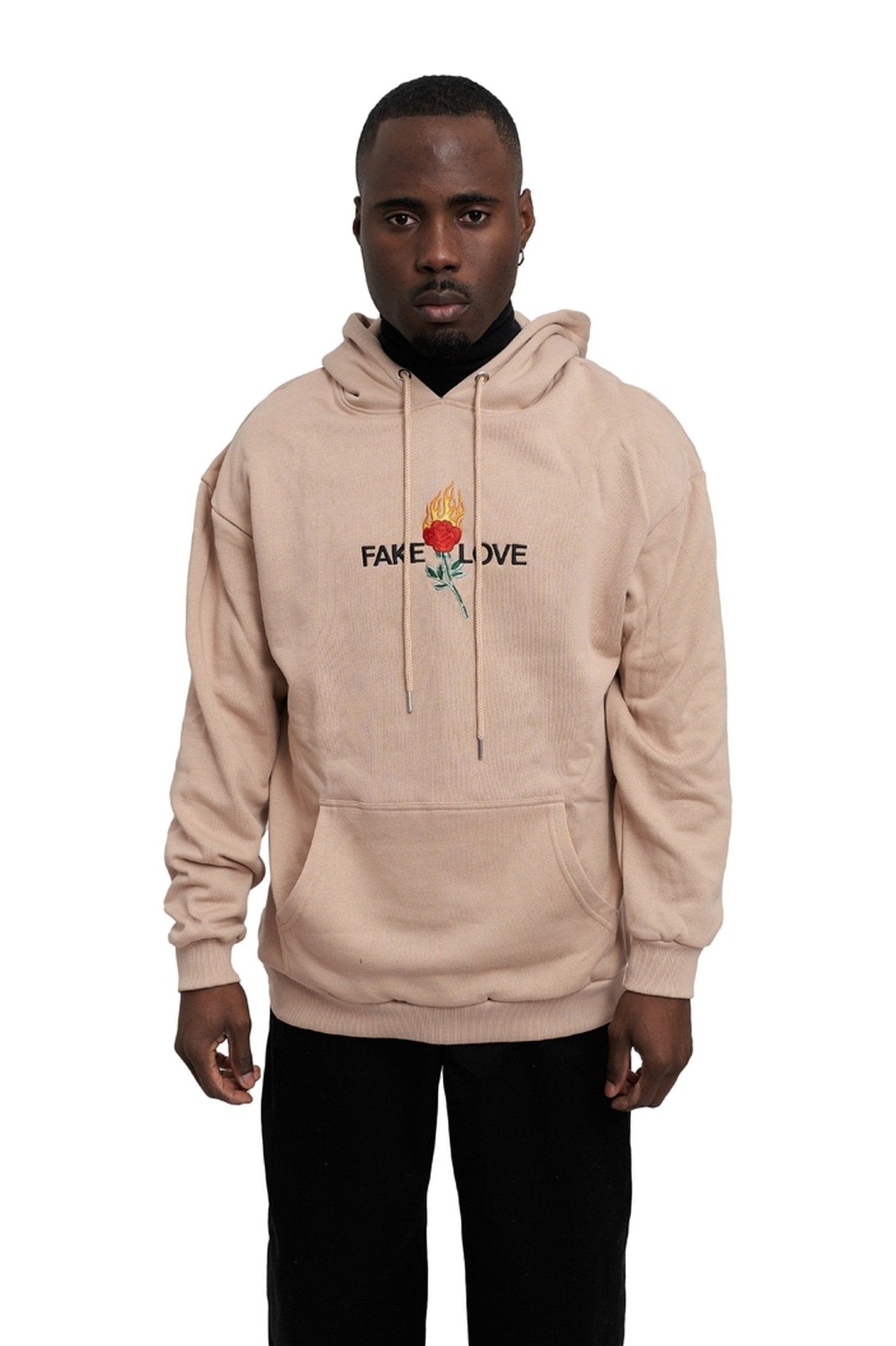 SUDADERA TRIKKO TOSTADA FAKE LOVE HOODIE - AREA ZERO