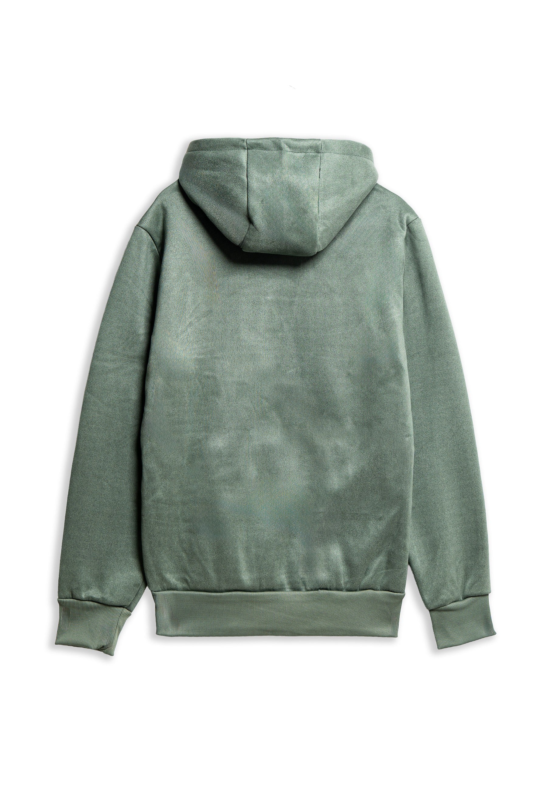 SUDADERA VERDE NEW YORK SUEDE EMBROIDERED HOODIE