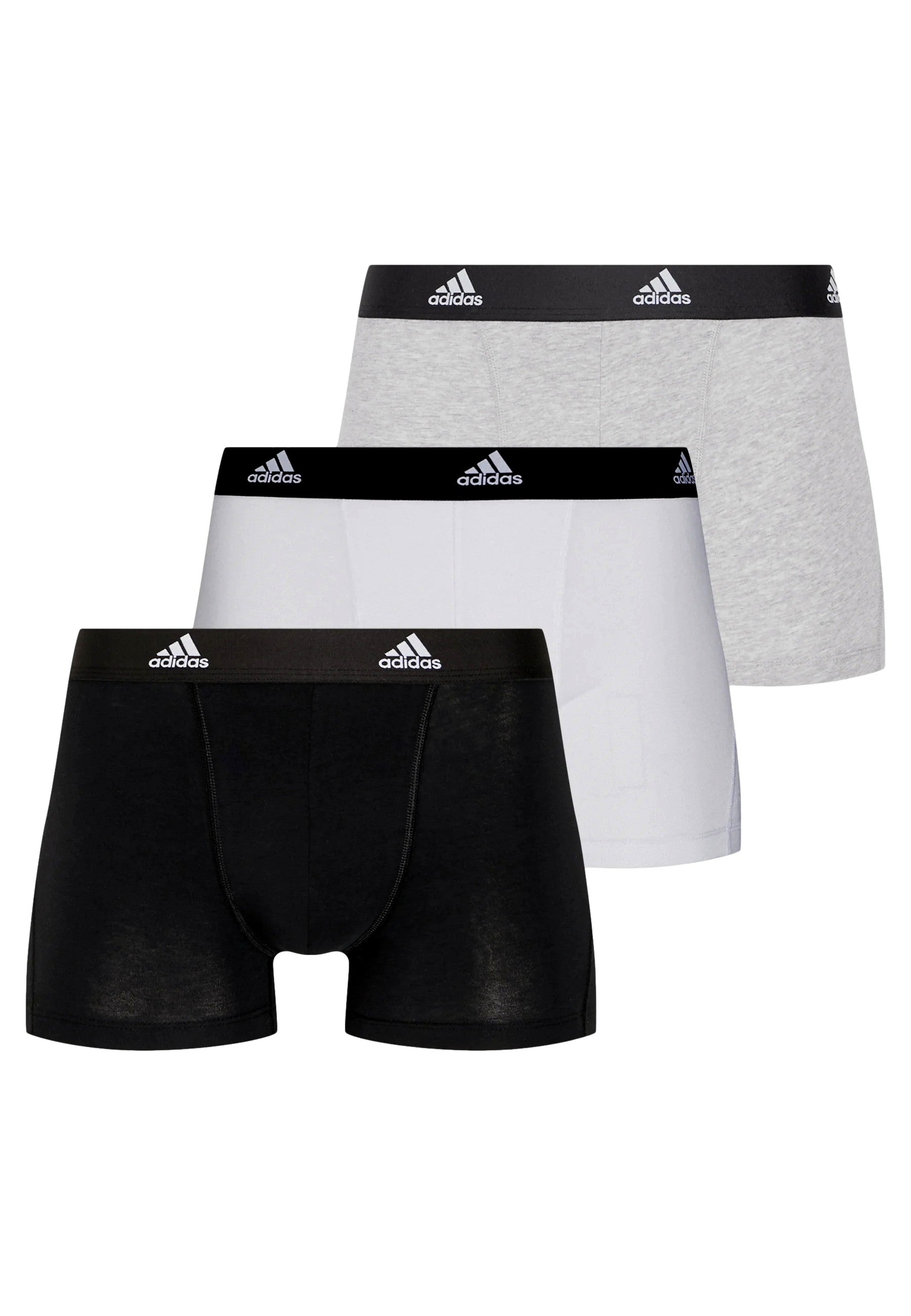 TRIPACK BOXERS ADIDAS BLANCO/NEGRO/GRIS ACTIVE FLEX COTTON PACK