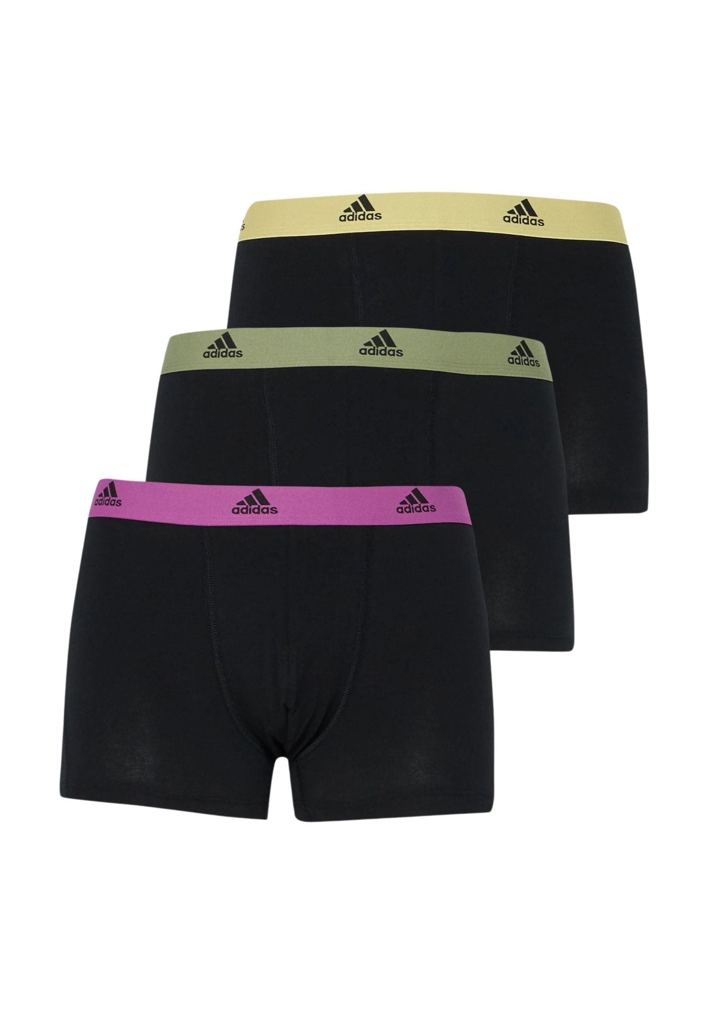 TRIPACK BOXERS ADIDAS NEGROS ACTIVE FLEX COTTON COLORED BELT - AREA ZERO