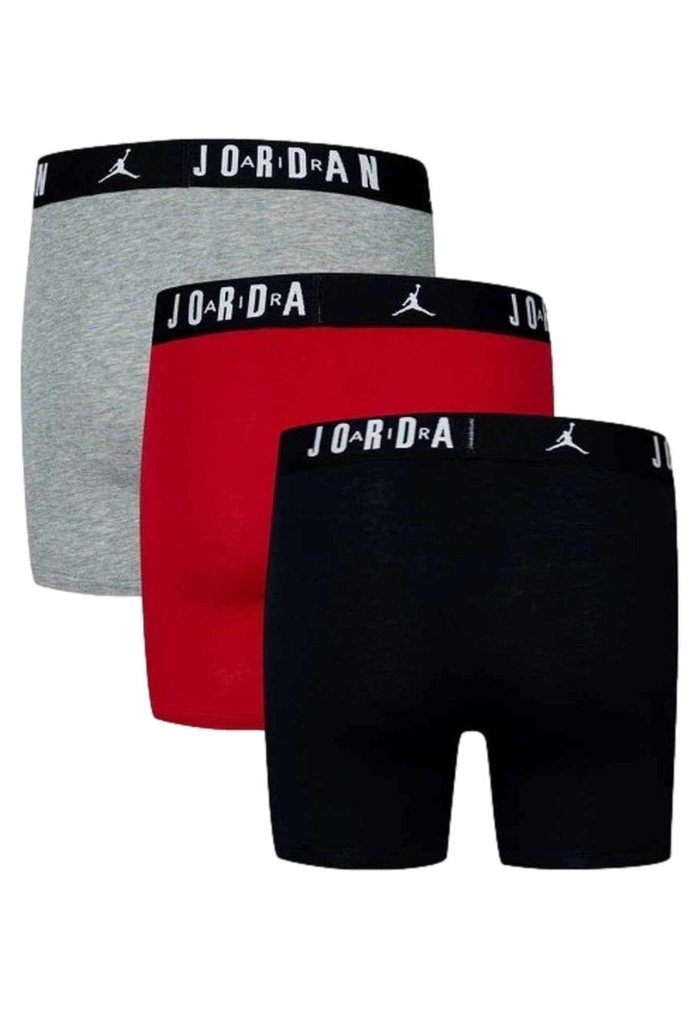 TRIPACK BOXERS JORDAN ROJO/NEGRO/GRIS FLIGHT COTTON CORE BRIEFS - AREA ZERO