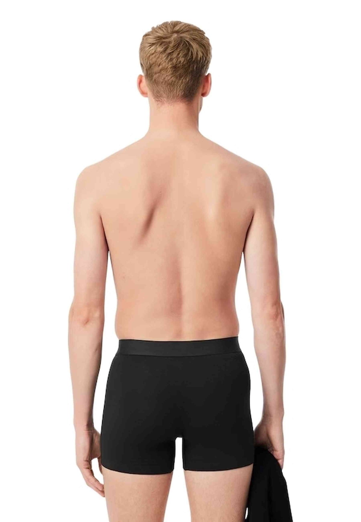 TRIPACK BOXERS LACOSTE NEGROS BIG CROCO WAISTBAND TRUNKS