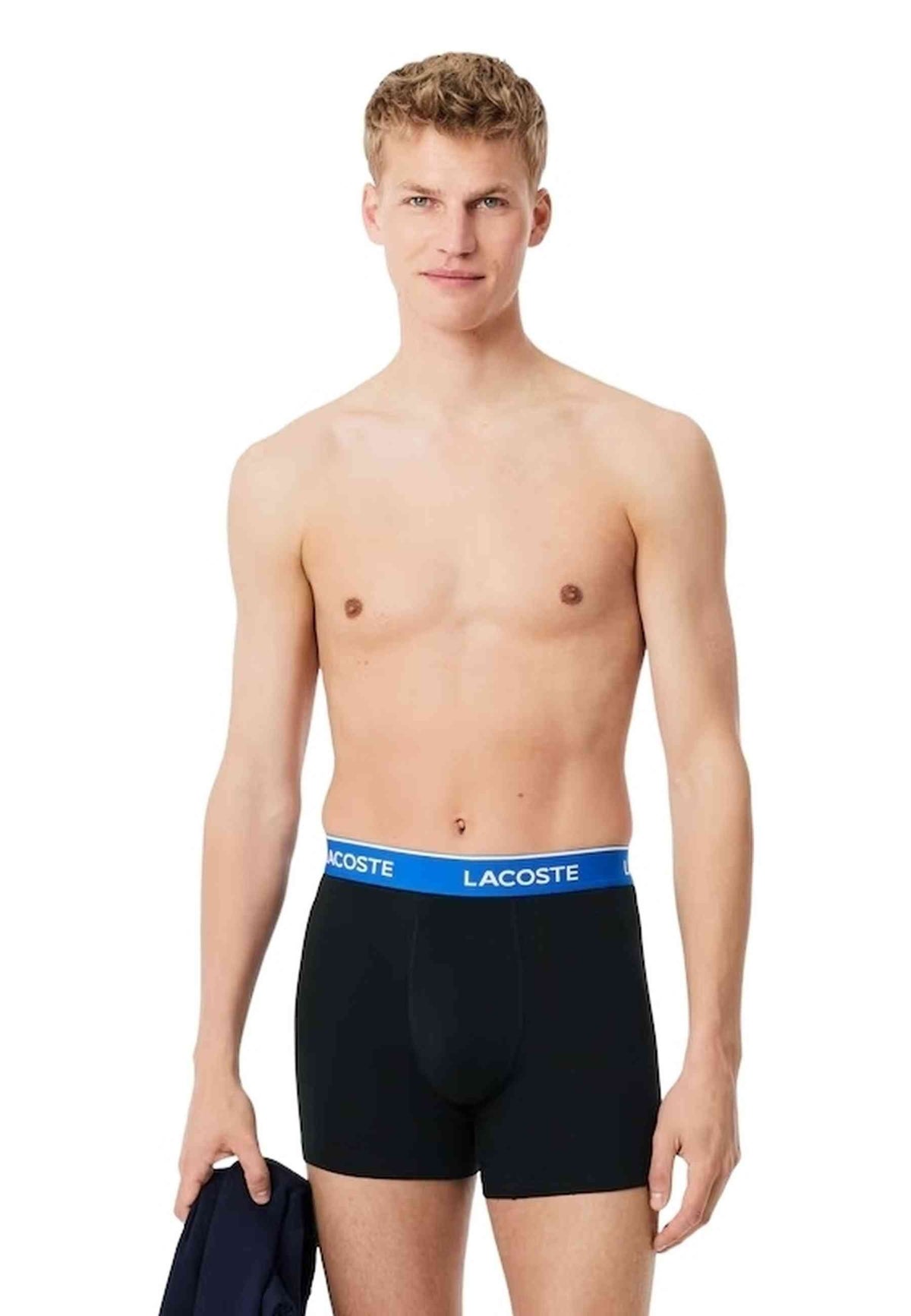 TRIPACK BOXERS LACOSTE NEGROS CLASSIC LOGO WAISTBAND TRUNK