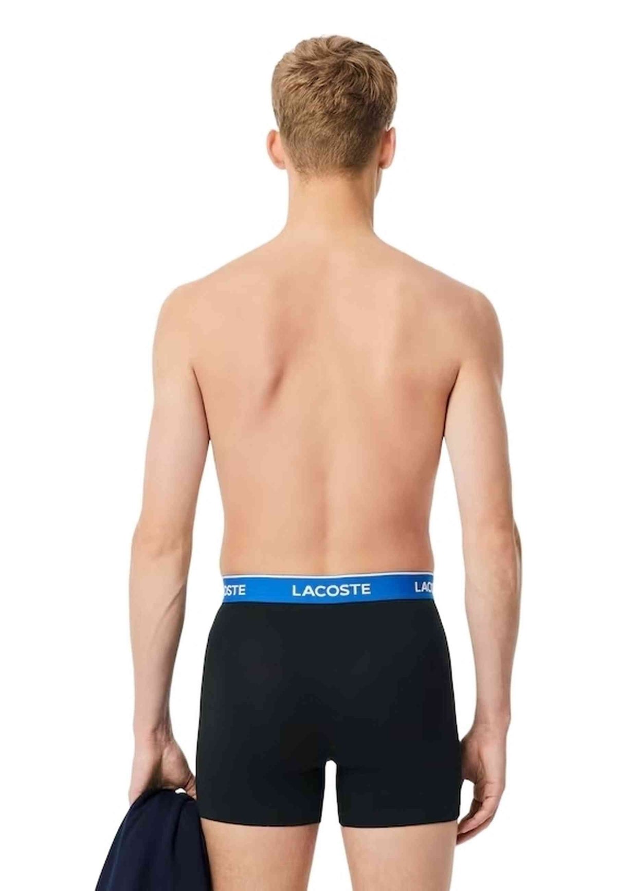 TRIPACK BOXERS LACOSTE NEGROS CLASSIC LOGO WAISTBAND TRUNK
