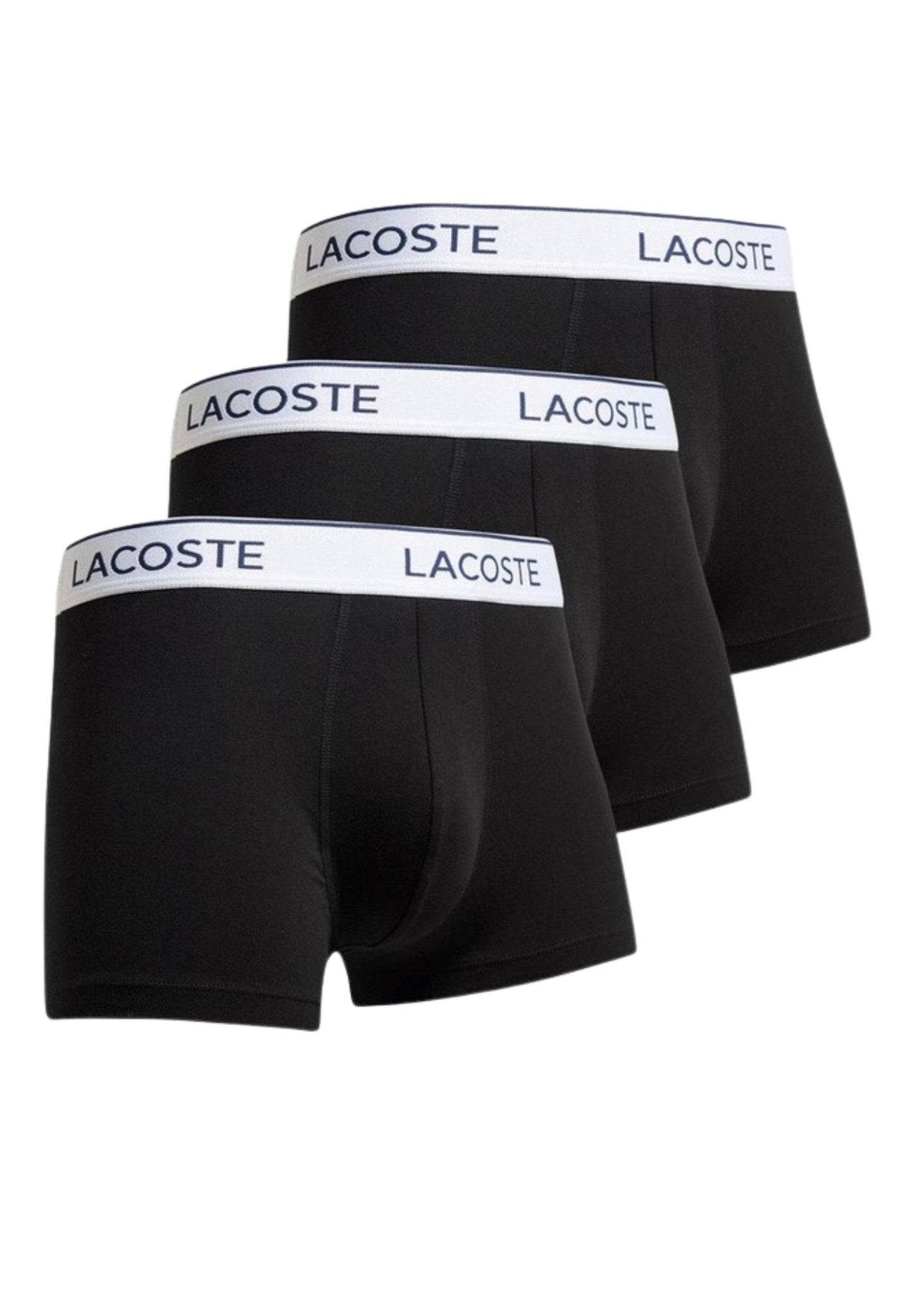 TRIPACK BOXERS LACOSTE NEGROS CLASSIC WAISTBAND SHORTS - AREA ZERO