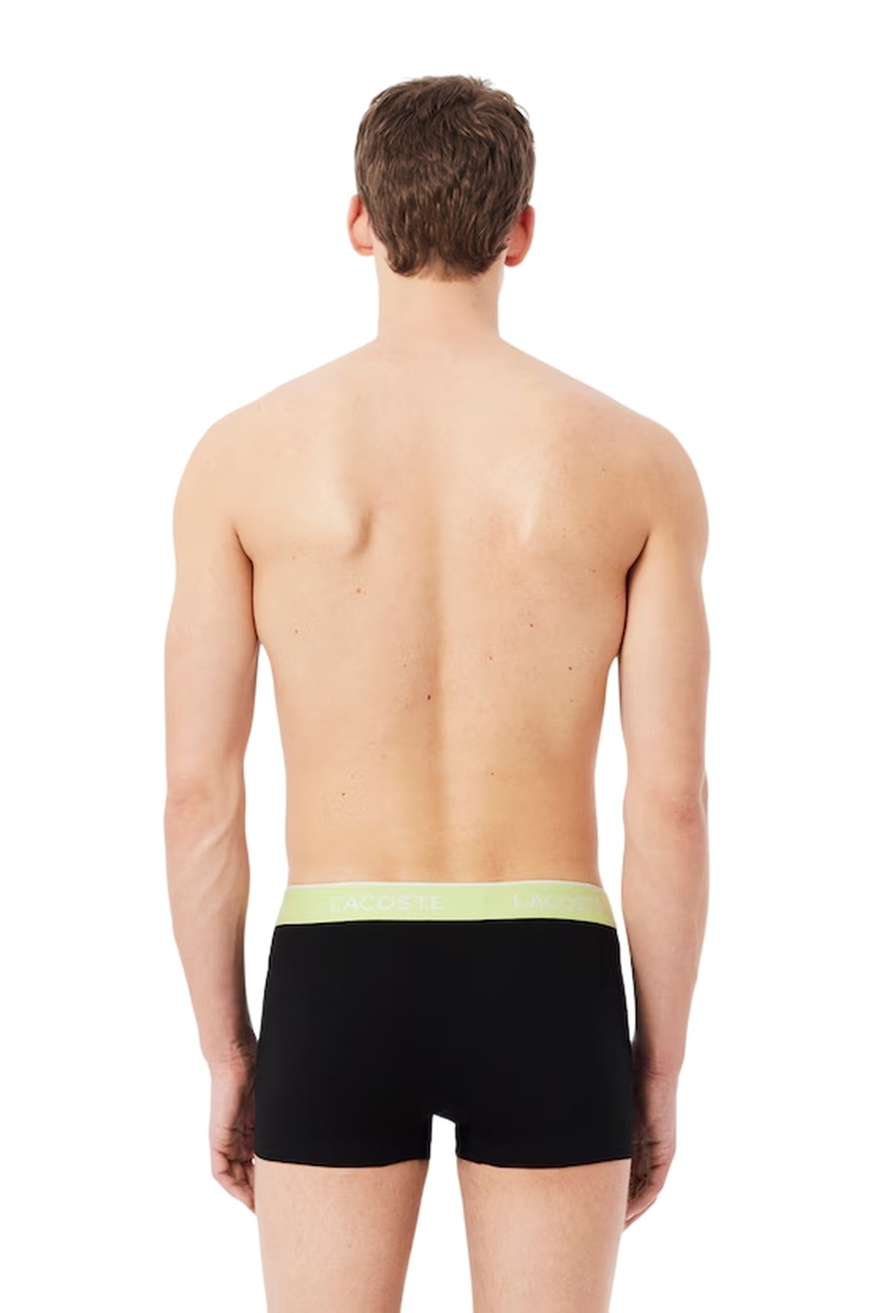 TRIPACK BOXERS LACOSTE NEGROS GOMAS VERDES 2NI COTTON TRUNK