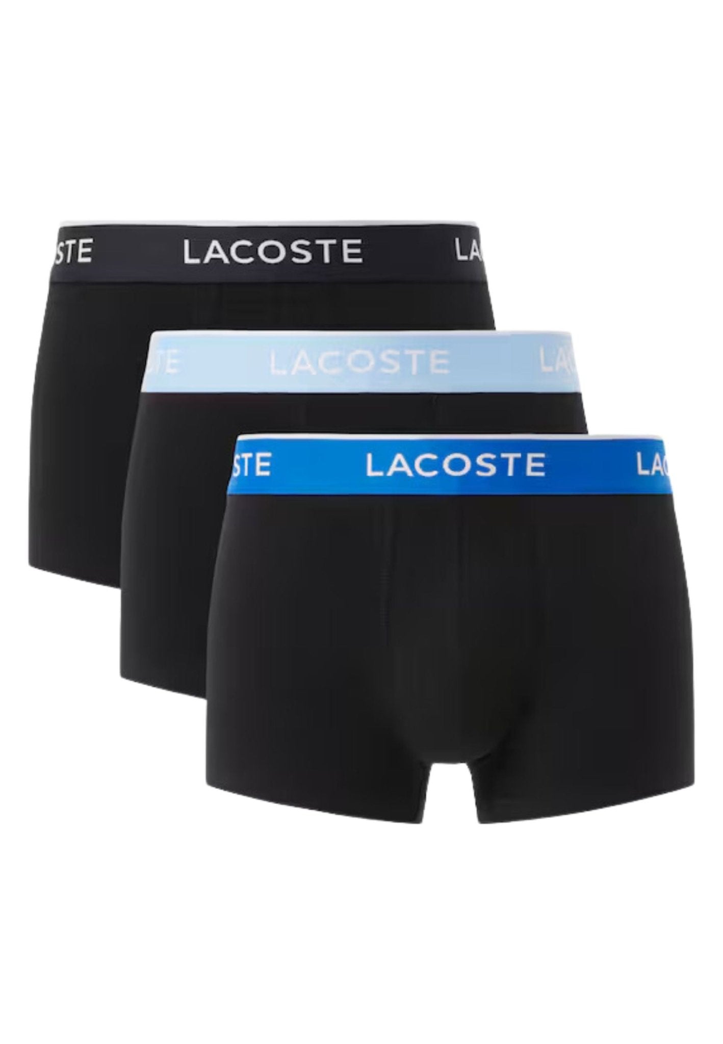 TRIPACK BOXERS LACOSTE NEGROS MARINA - PANORAMA - GRAPHENE WAISTBAND - AREA ZERO