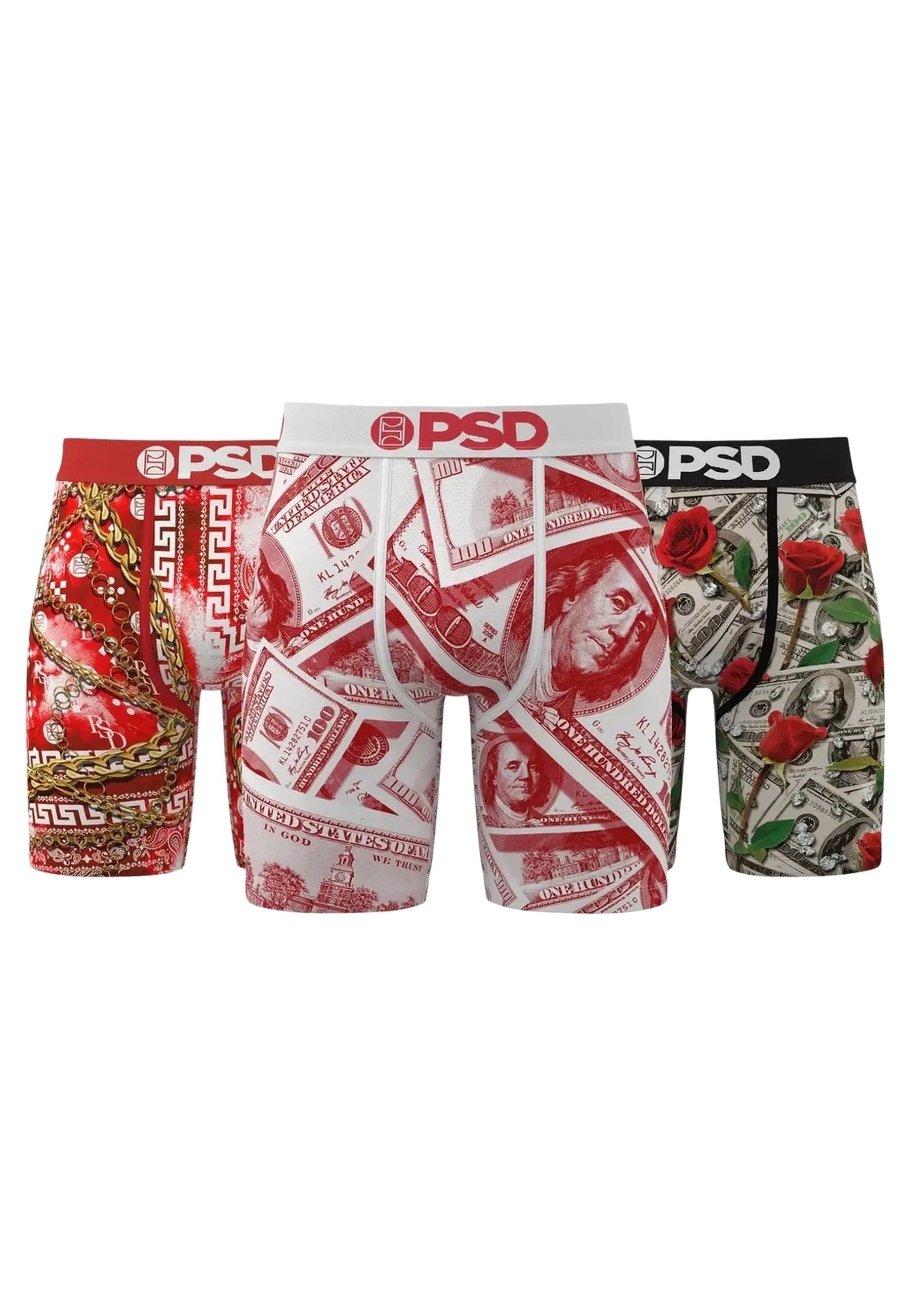 TRIPACK BOXERS PSD RED LUXURY STANDARD LENGHT 3PK