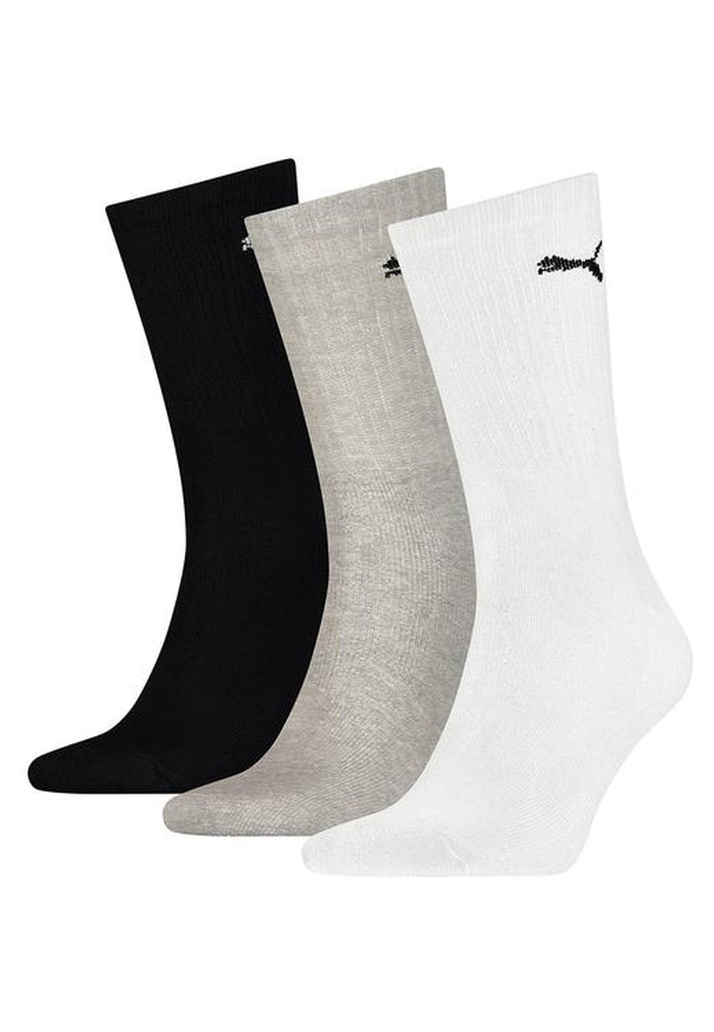 TRIPACK CALCETINES PUMA BLANCO/NEGRO/GRIS CREW SOCK - AREA ZERO