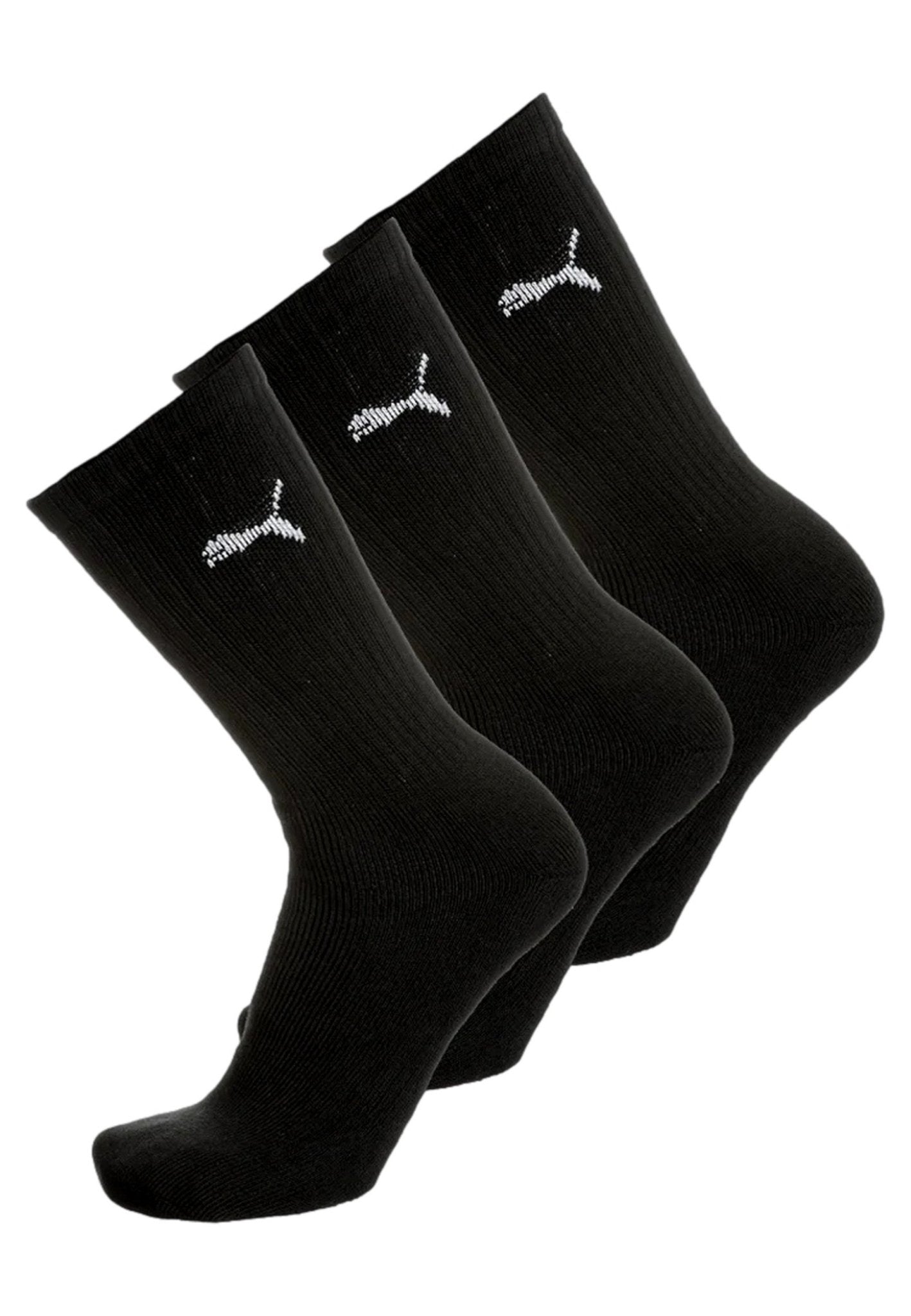 TRIPACK CALCETINES PUMA NEGROS ALTOS UNISEX CREW SOCKS - AREA ZERO