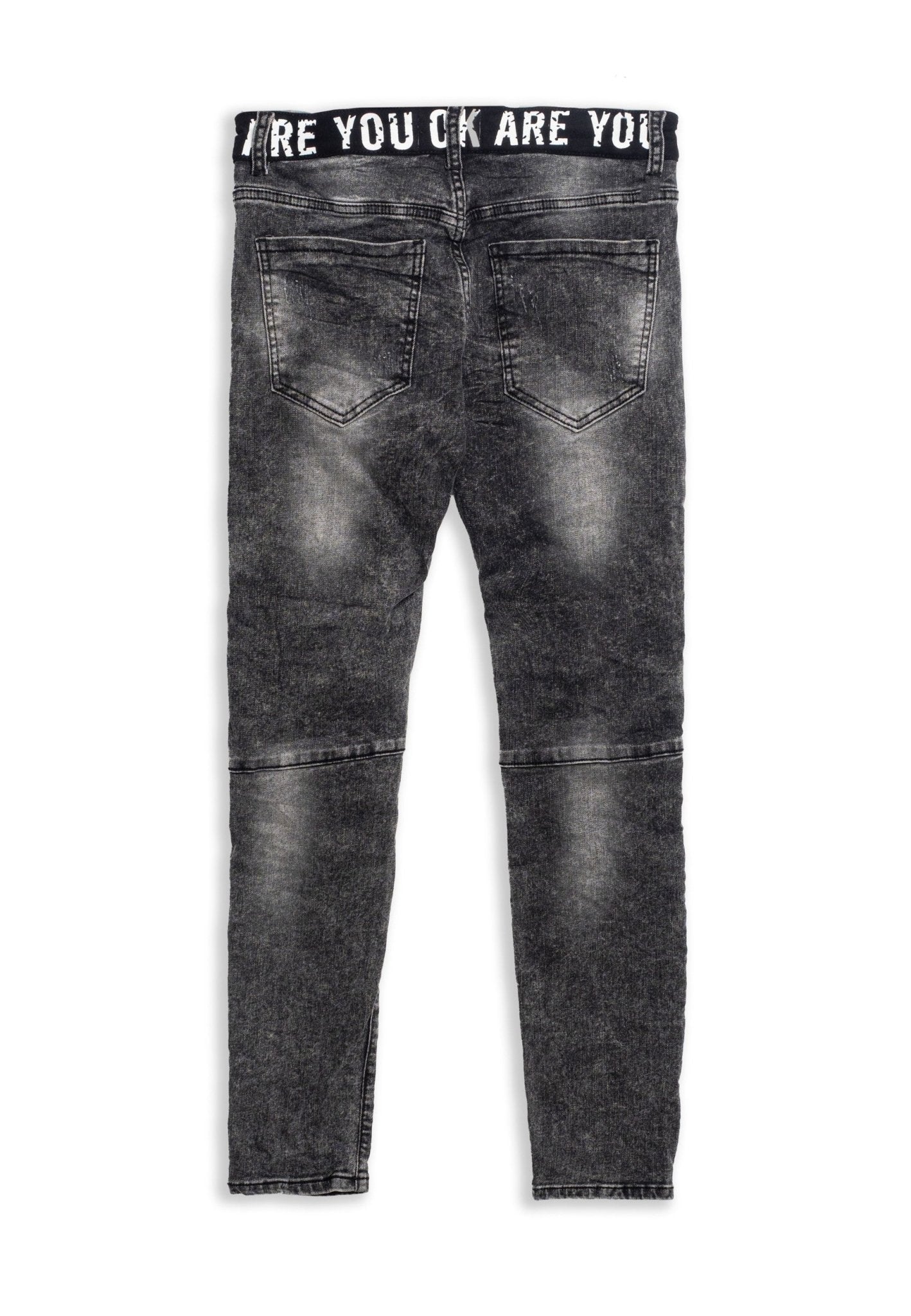 VAQUERO NEGRO GASTADO ARE YOU WAISTBAND TRUET TEAM PANT - AREA ZERO