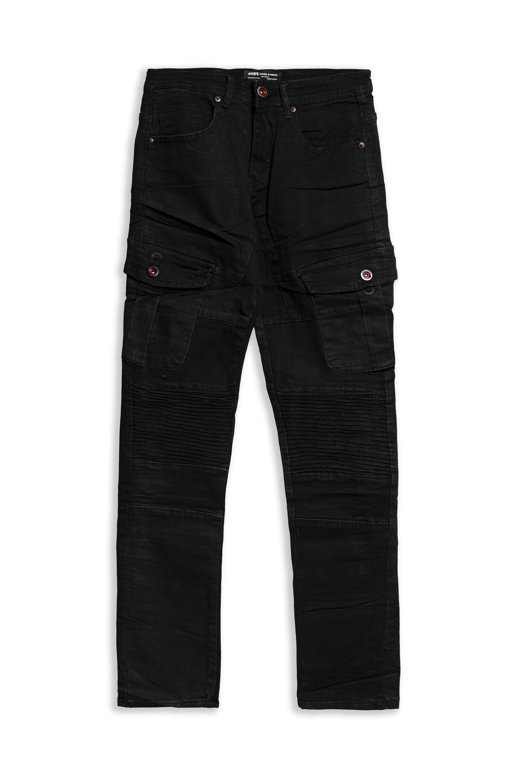 VAQUERO NEGRO SIDE POCKETS EMBROIDERED PANT