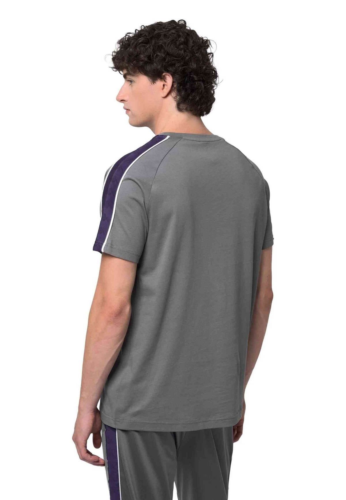 CAMISETA KAPPA GRIS/VIOLETA COEN SLIM FIT TEE