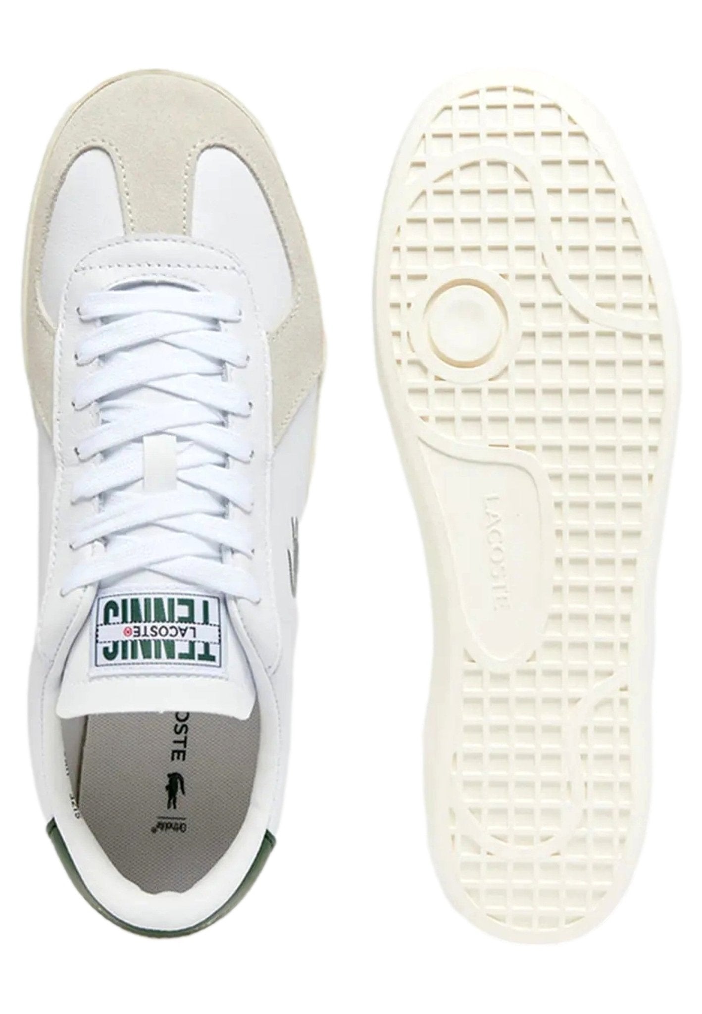 ZAPATILLAS LACOSTE BLANCAS BASESHOT PRO LEATHER SNEAKERS - AREA ZERO