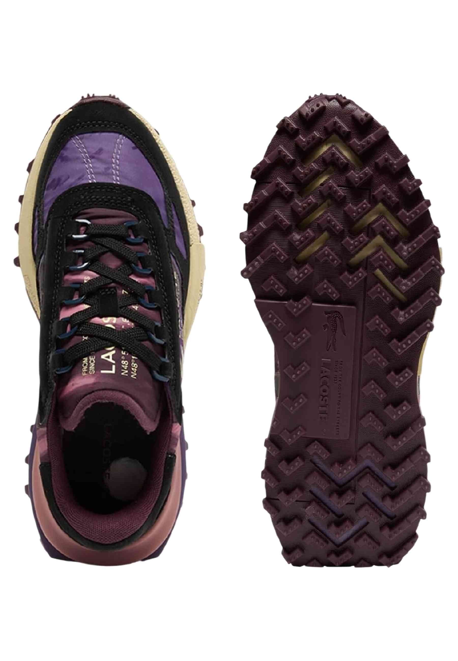 ZAPATILLAS LACOSTE MORADAS ELITE ACTIVE 222 BLACK PURPLE SNEAKERS