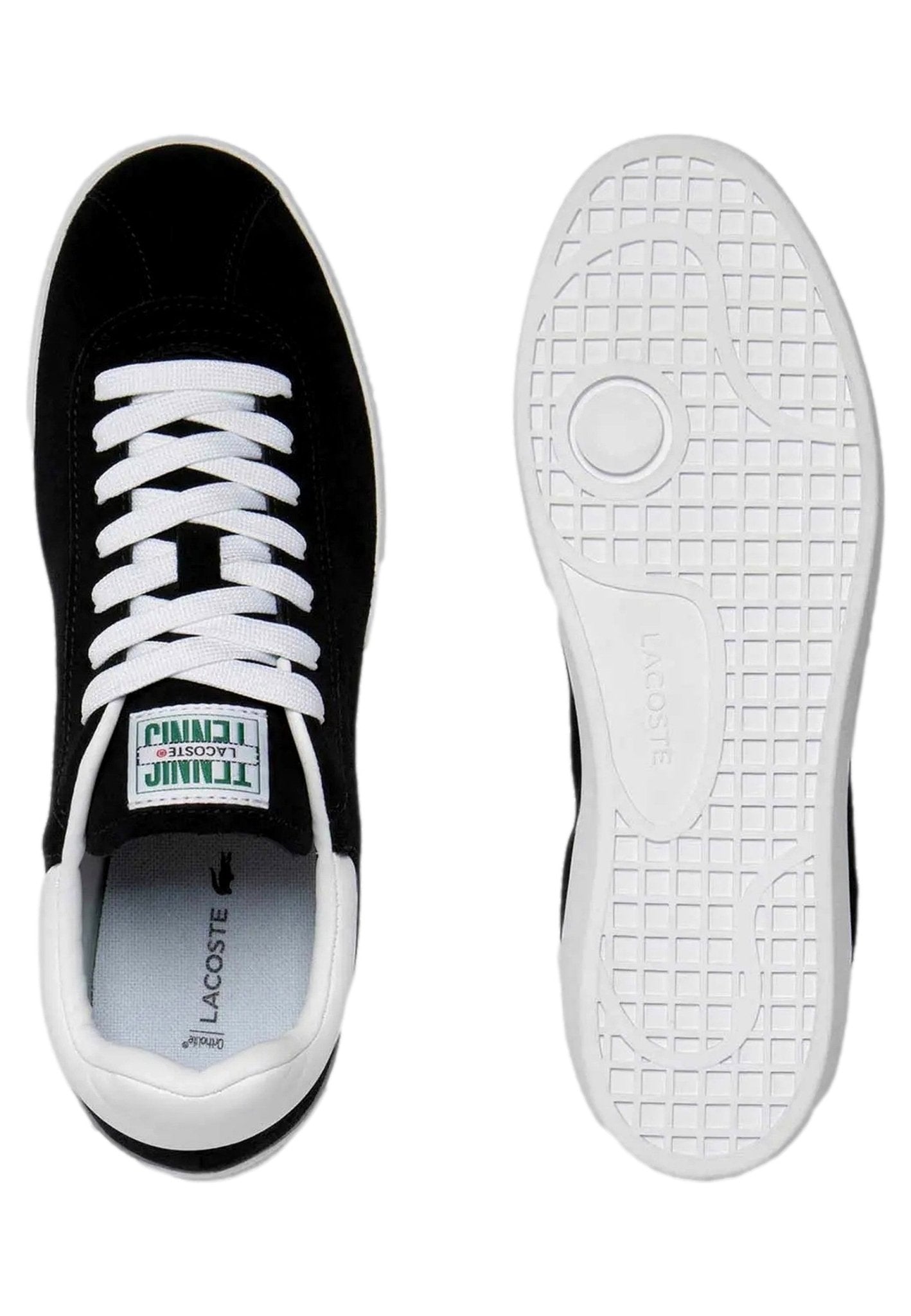 ZAPATILLAS LACOSTE NEGRAS BASESHOT PRO LEATHER SNEAKERS - AREA ZERO