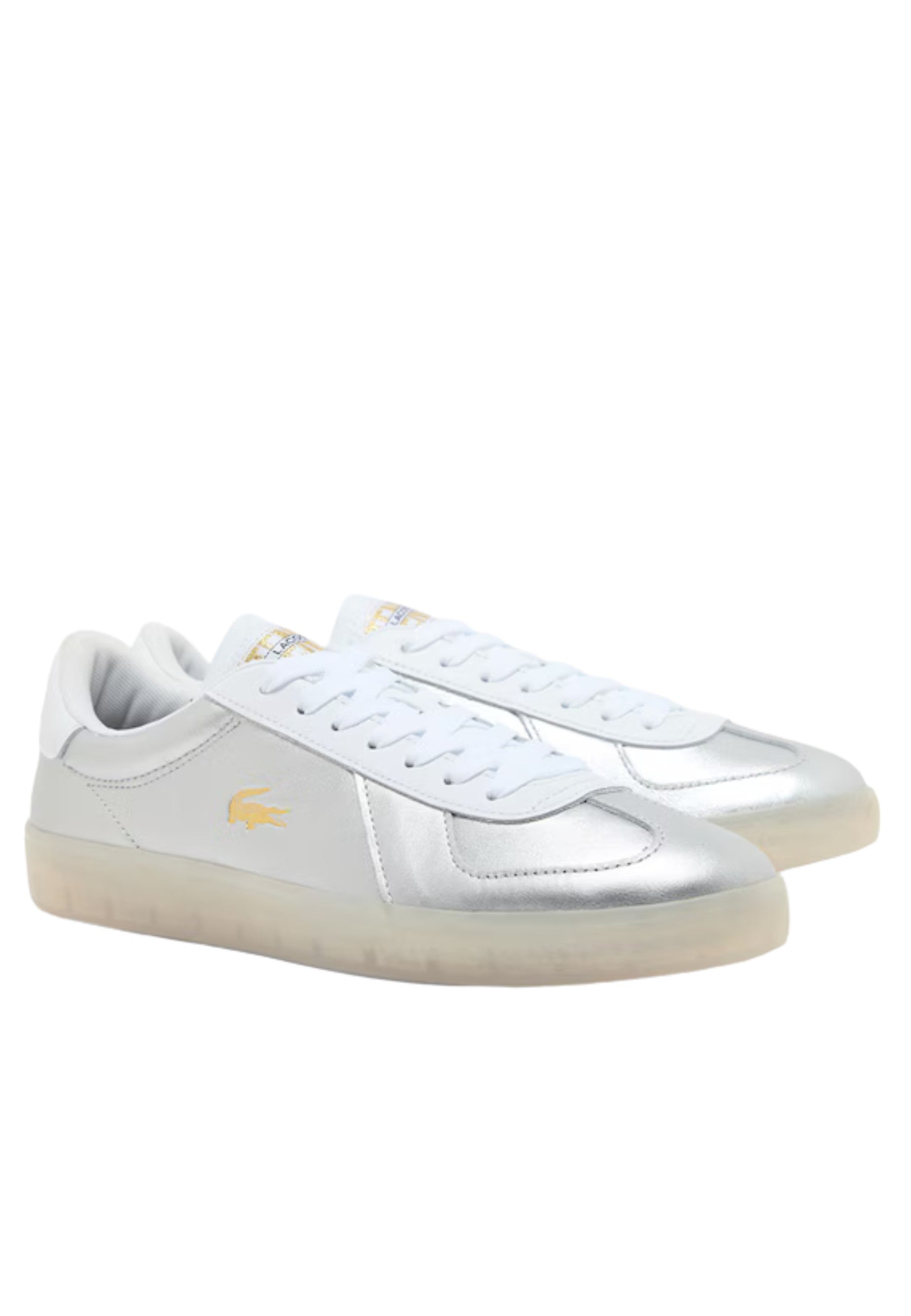 ZAPATILLAS LACOSTE PLATEADAS BASESHOT PRO SNEAKERS