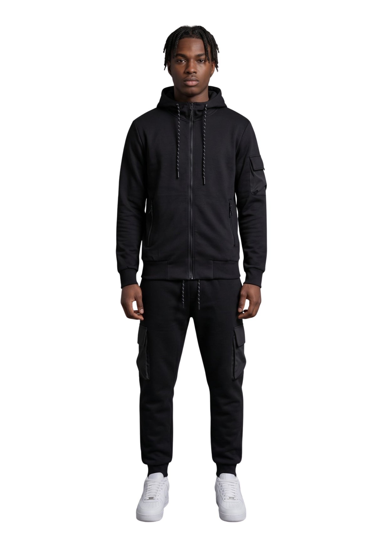 TRACKSUIT OVER STREET NEGRO POLY TECH ARM