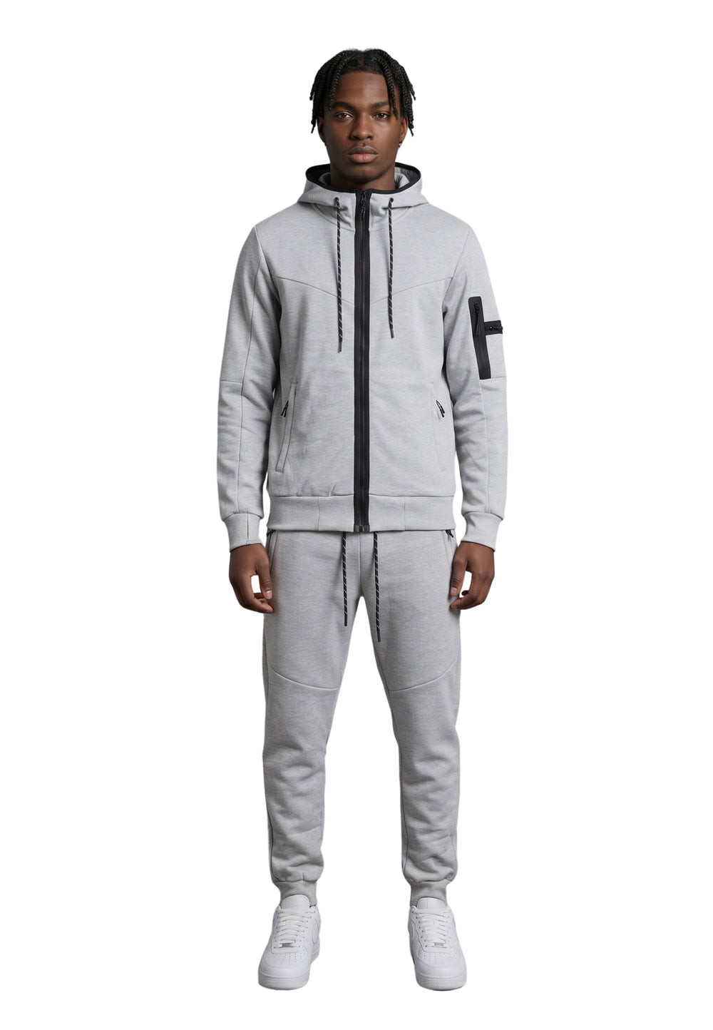 OVER STREET GRAY POLY TRACKSUIT