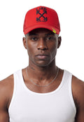 GORRA L/AB c/o Off-White ROJA CLAMP ARROWS CURVED BRIM TRUCKER CAP