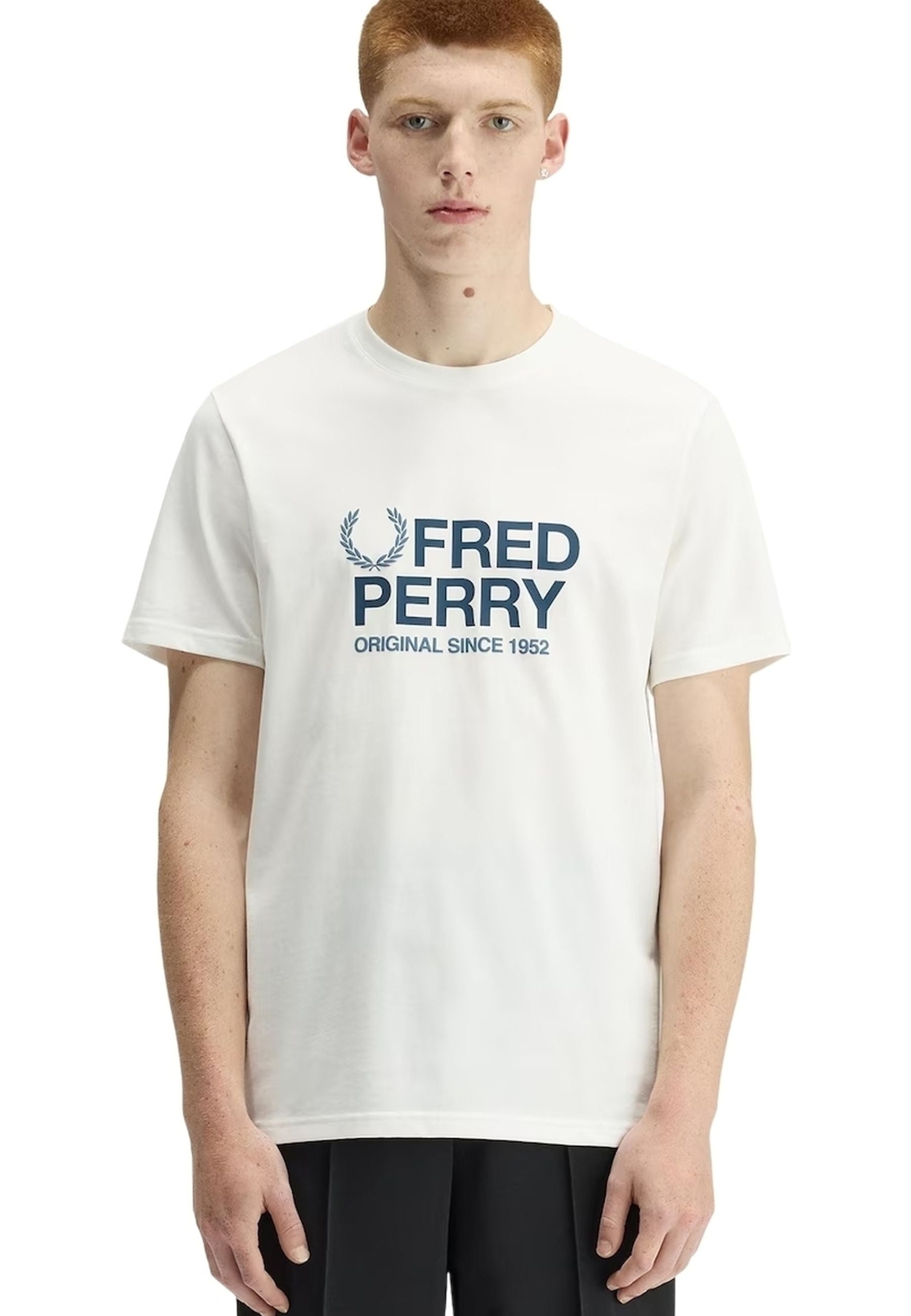 CAMISETA FRED PERRY BLANCA ORIGINAL GRAPHIC TEE