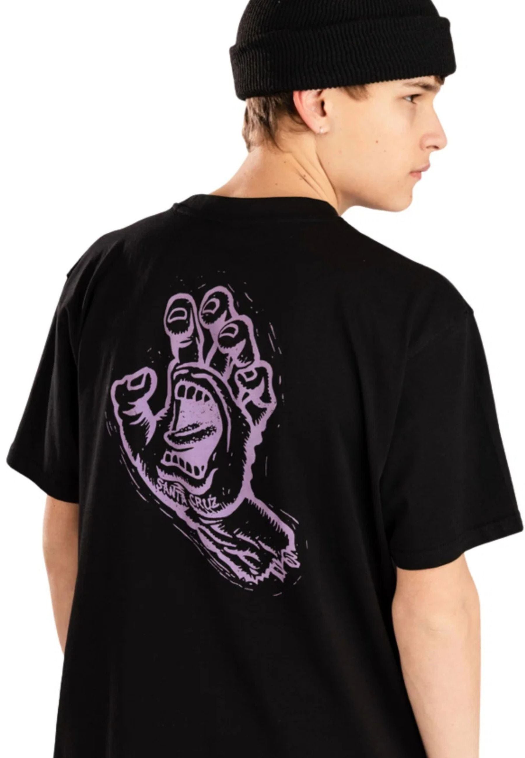 CAMISETA SANTA CRUZ NEGRA STAMPED SCREAMING HAND TEE