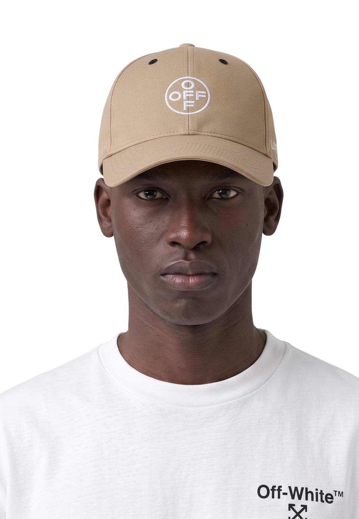 GORRA L/AB c/o Off-White BEIGE EMBROIDERED CURVED BRIM TWILL CAP