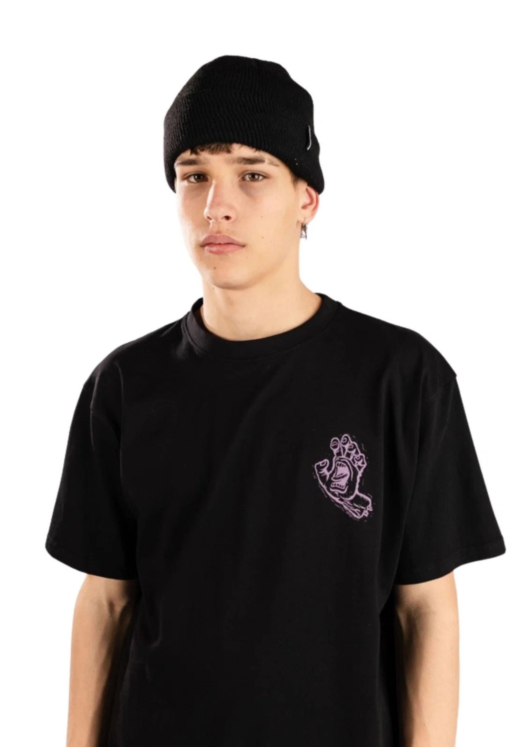 CAMISETA SANTA CRUZ NEGRA STAMPED SCREAMING HAND TEE