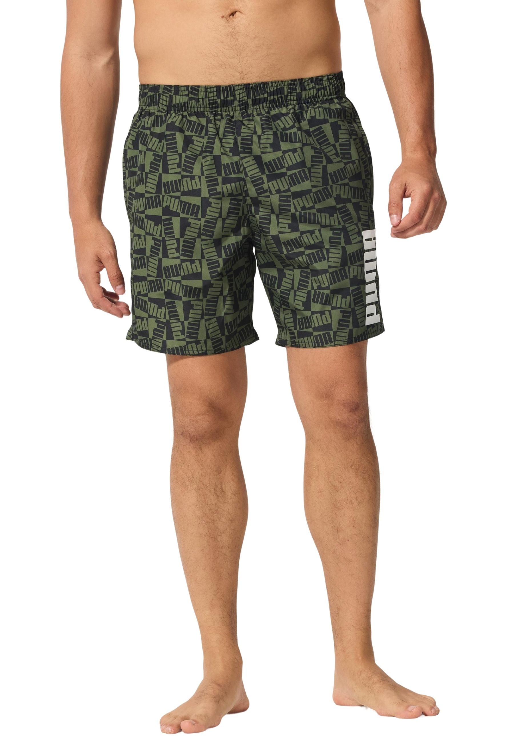 BAÑADOR PUMA VERDE SWIM MEN PRINTED MID SHORTS
