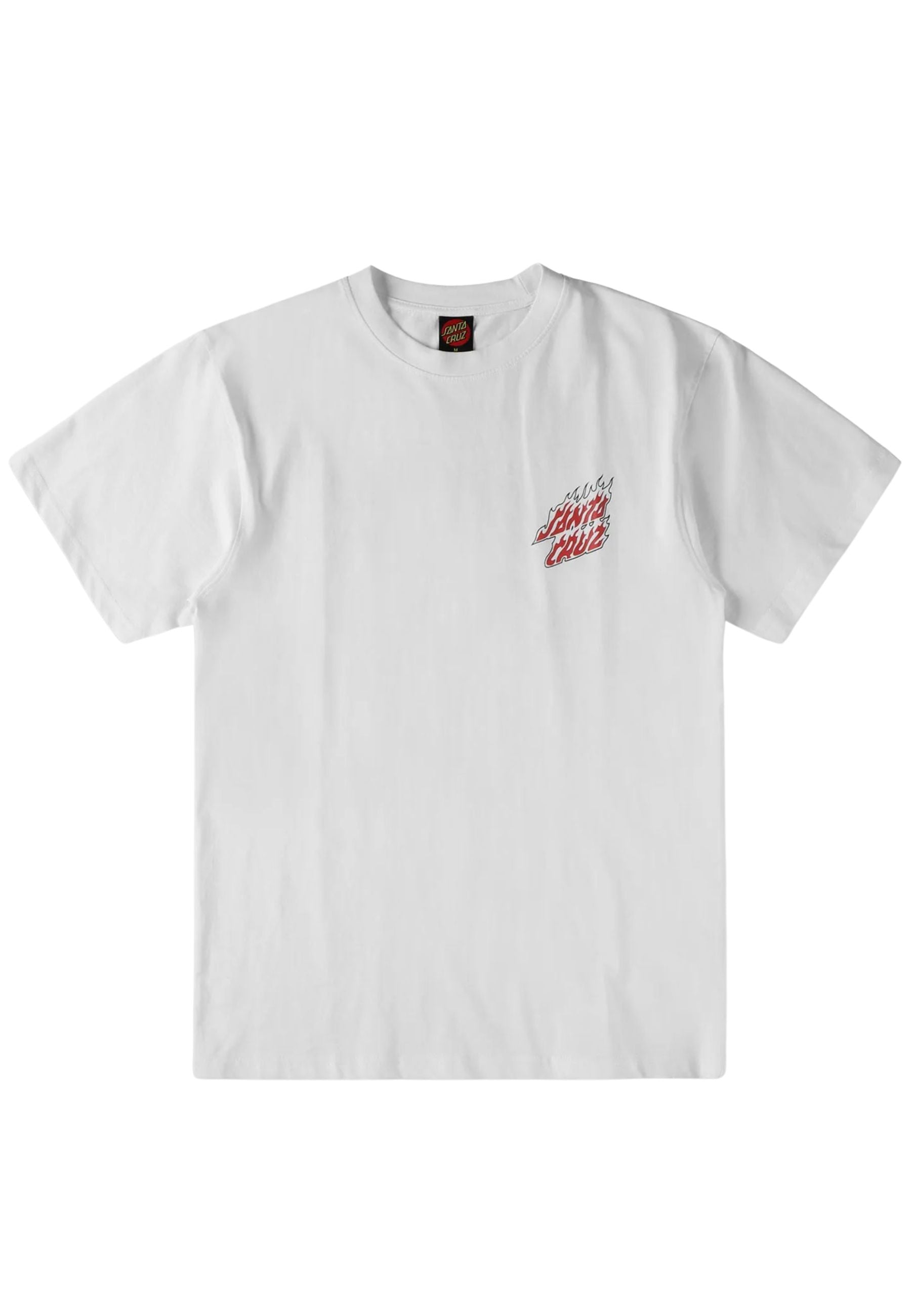 CAMISETA SANTA CRUZ BLANCA WIRED FLAME DOT CHEST TEE