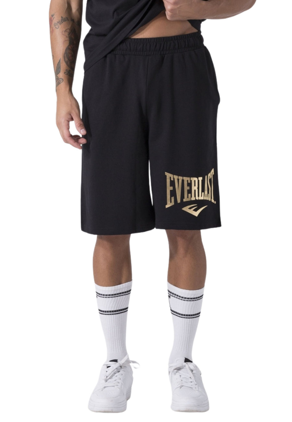 BERMUDA EVERLAST NEGRA/ORO LFS ICONIC LOGO SHORTS