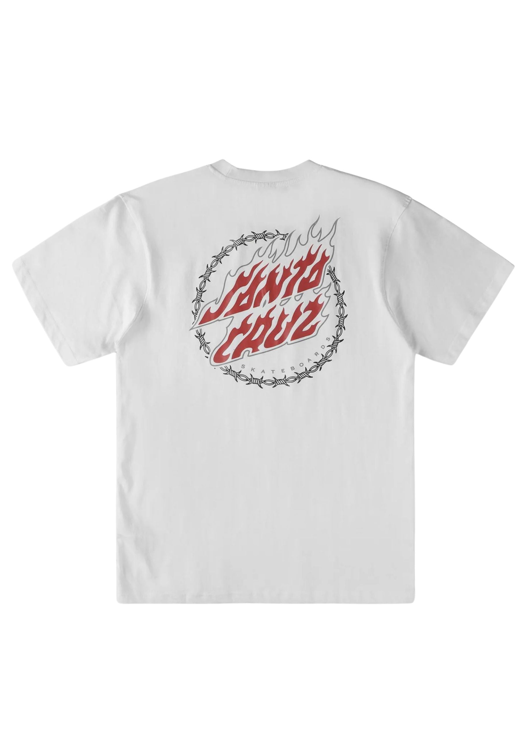 CAMISETA SANTA CRUZ BLANCA WIRED FLAME DOT CHEST TEE