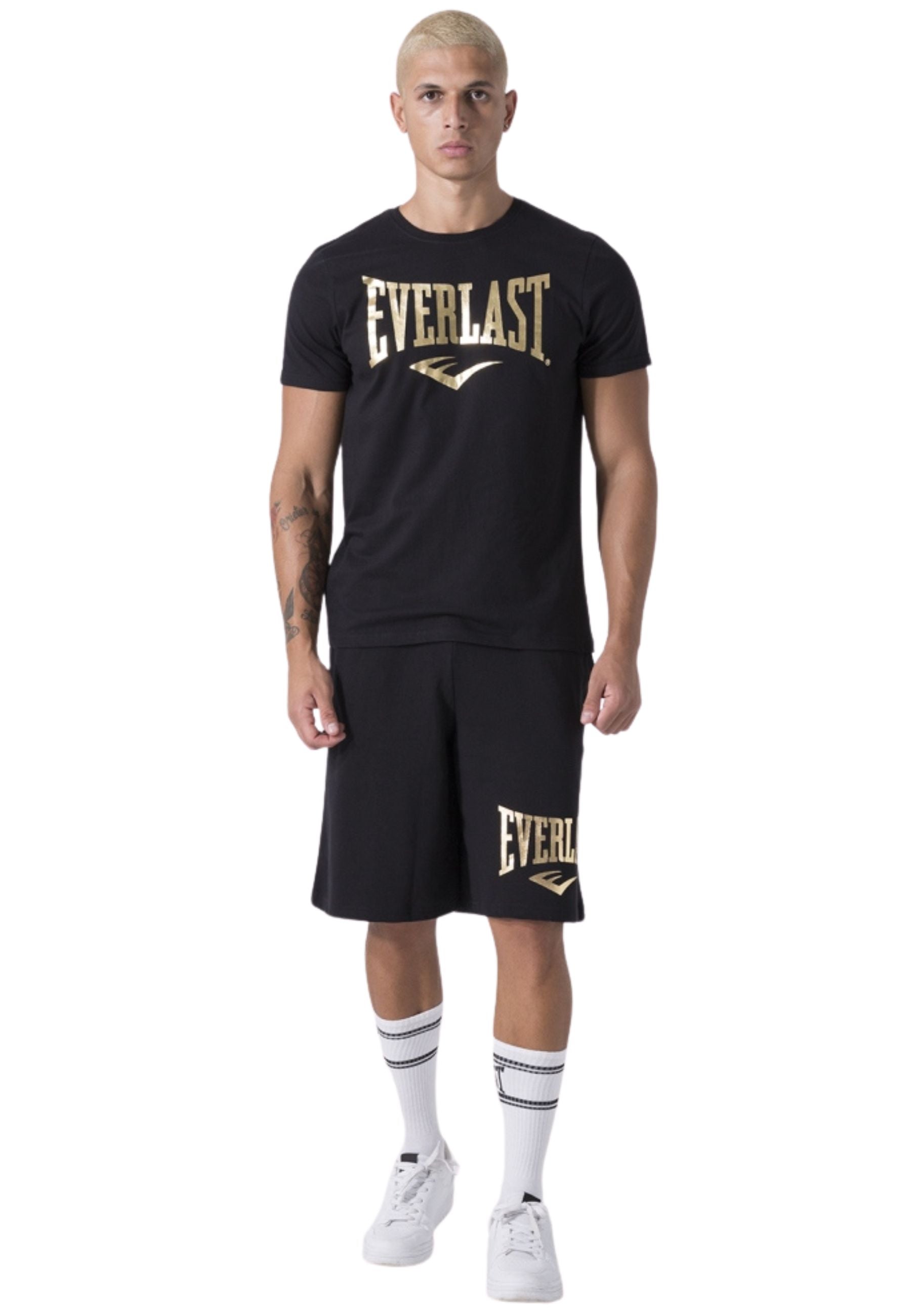 BERMUDA EVERLAST NEGRA/ORO LFS ICONIC LOGO SHORTS