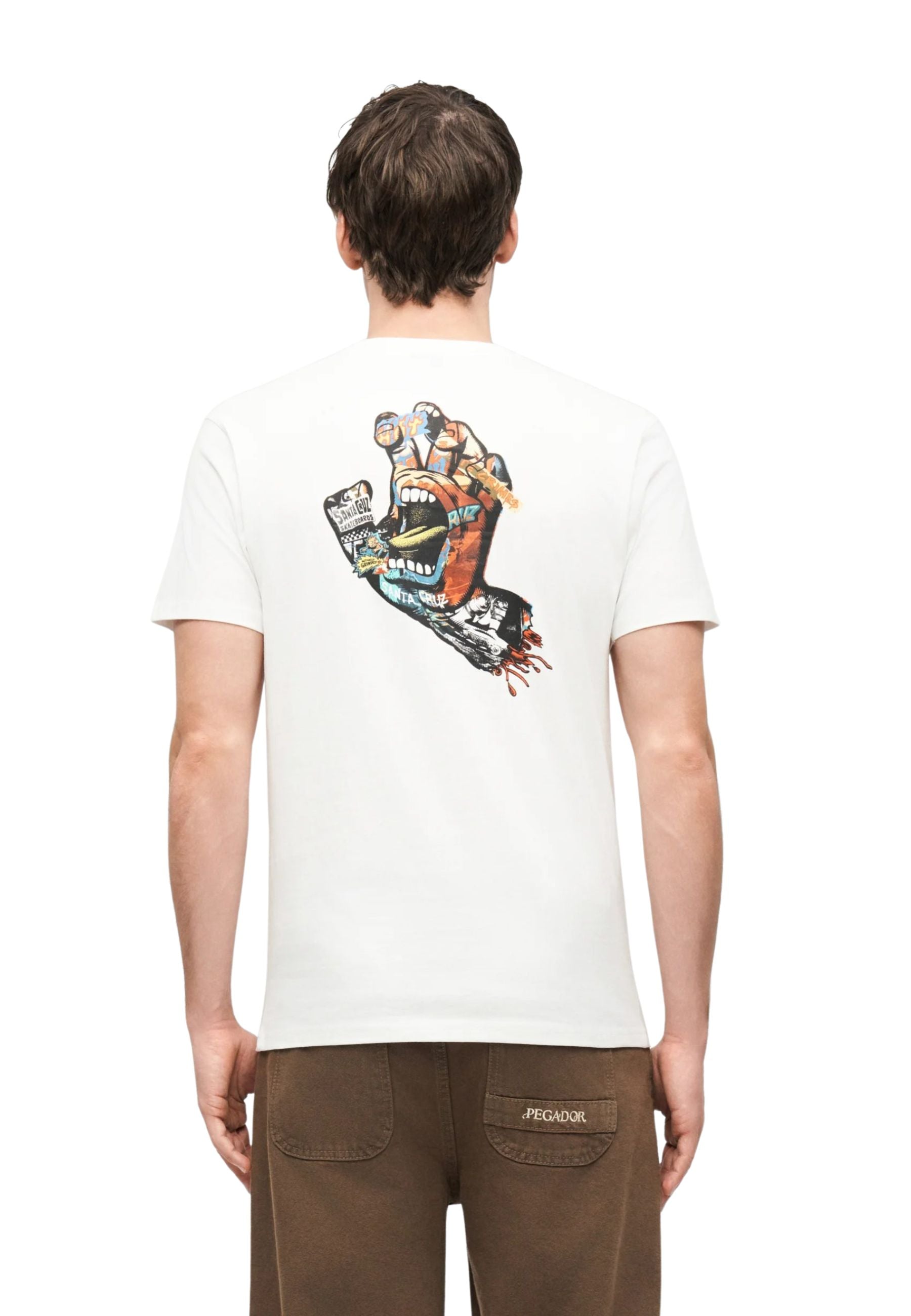 CAMISETA SANTA CRUZ BLANCA COLLAGE HAND TEE