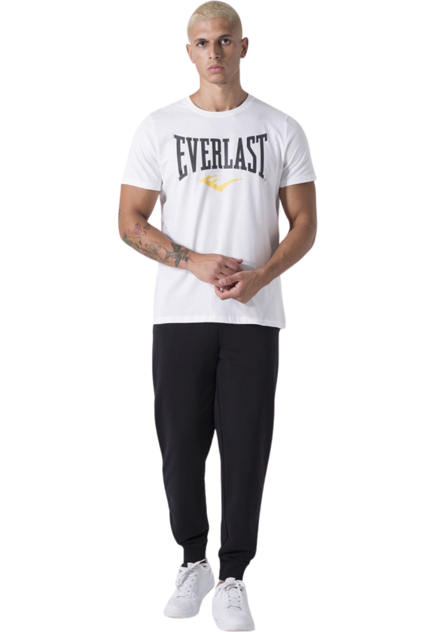 CAMISETA EVERLAST BLANCA LFS MAN ICONIC FITTED LOGO SHIRT